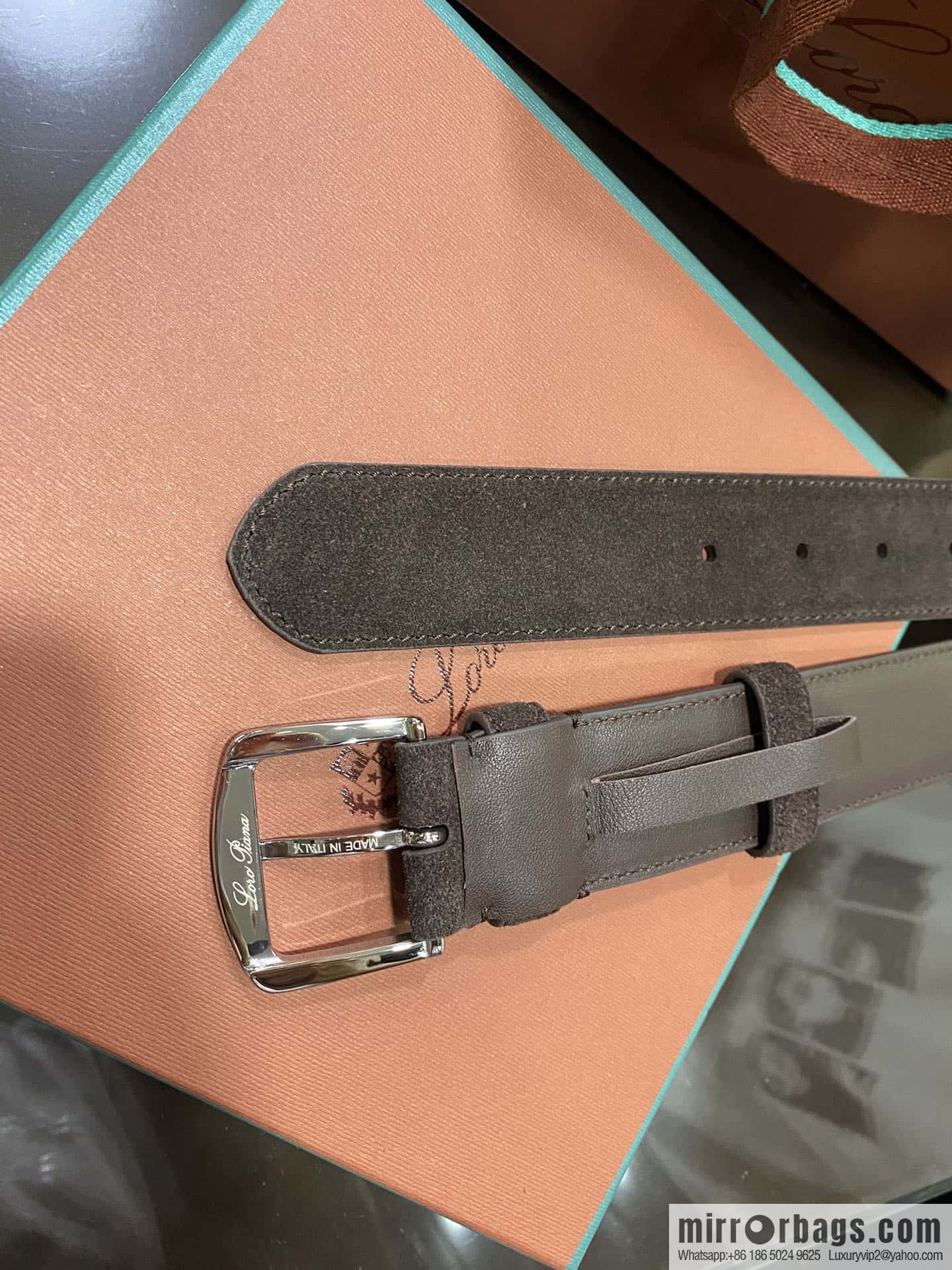 Loro Piana, imported suede top layer cowhide belt 3.5cm