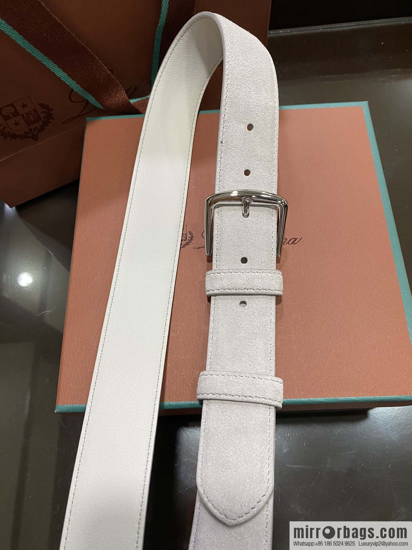 Loro Piana, imported suede top layer cowhide belt 3.5cm