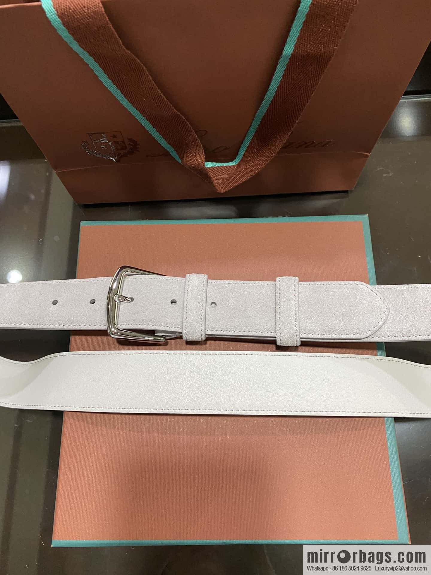Loro Piana, imported suede top layer cowhide belt 3.5cm