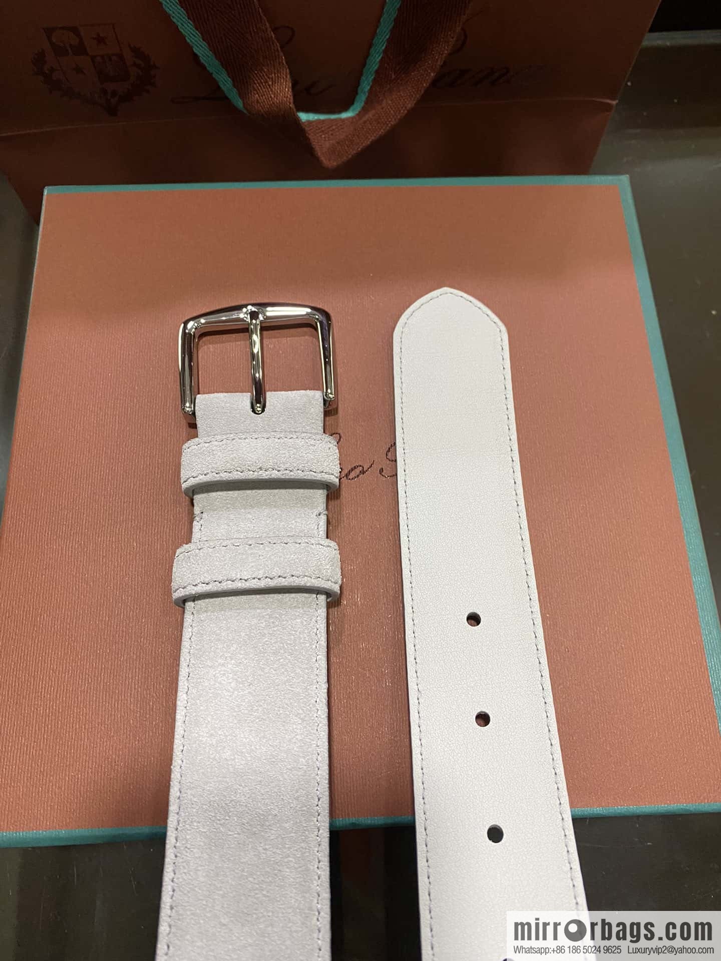 Loro Piana, imported suede top layer cowhide belt 3.5cm