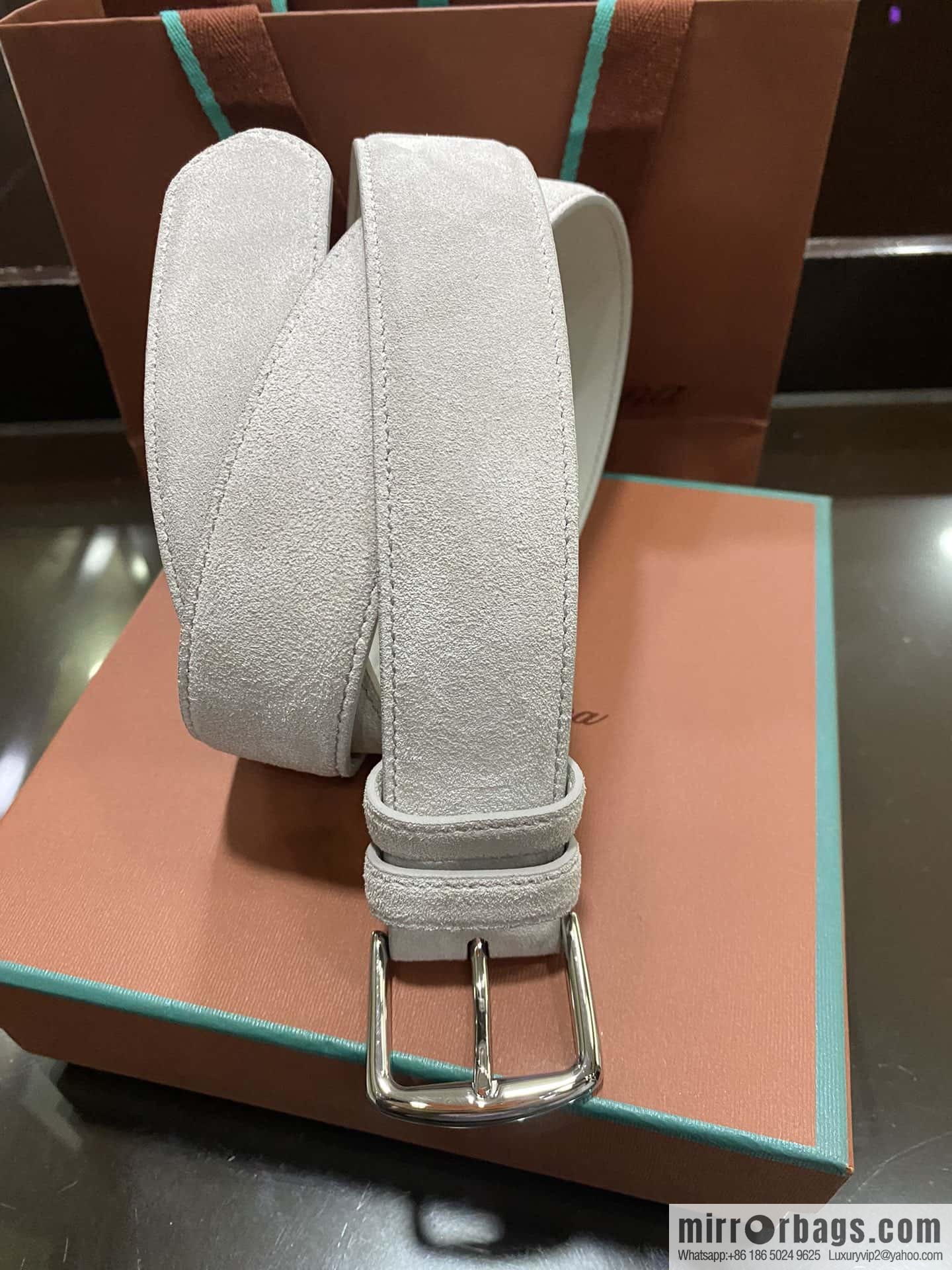 Loro Piana, imported suede top layer cowhide belt 3.5cm