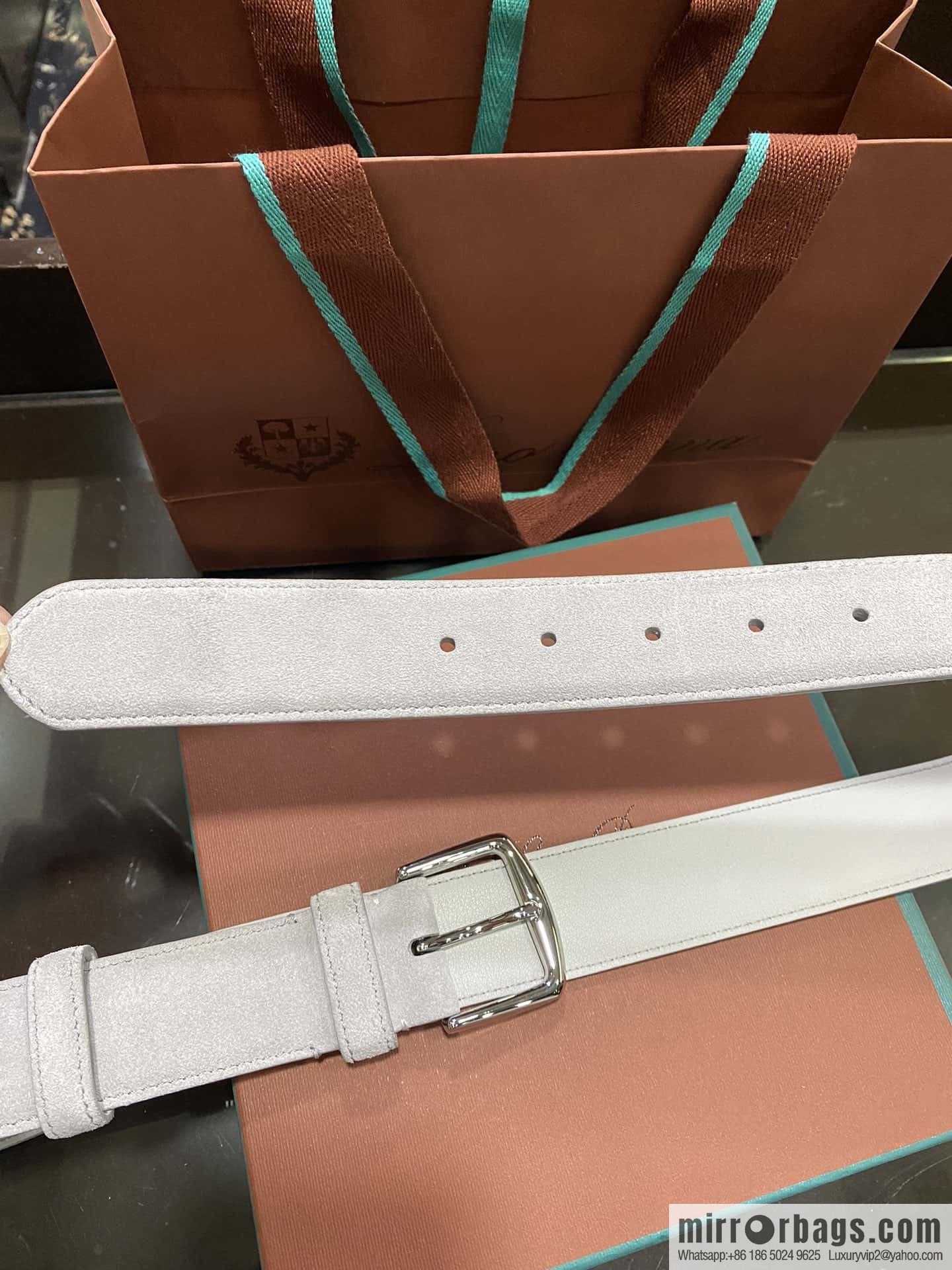 Loro Piana, imported suede top layer cowhide belt 3.5cm