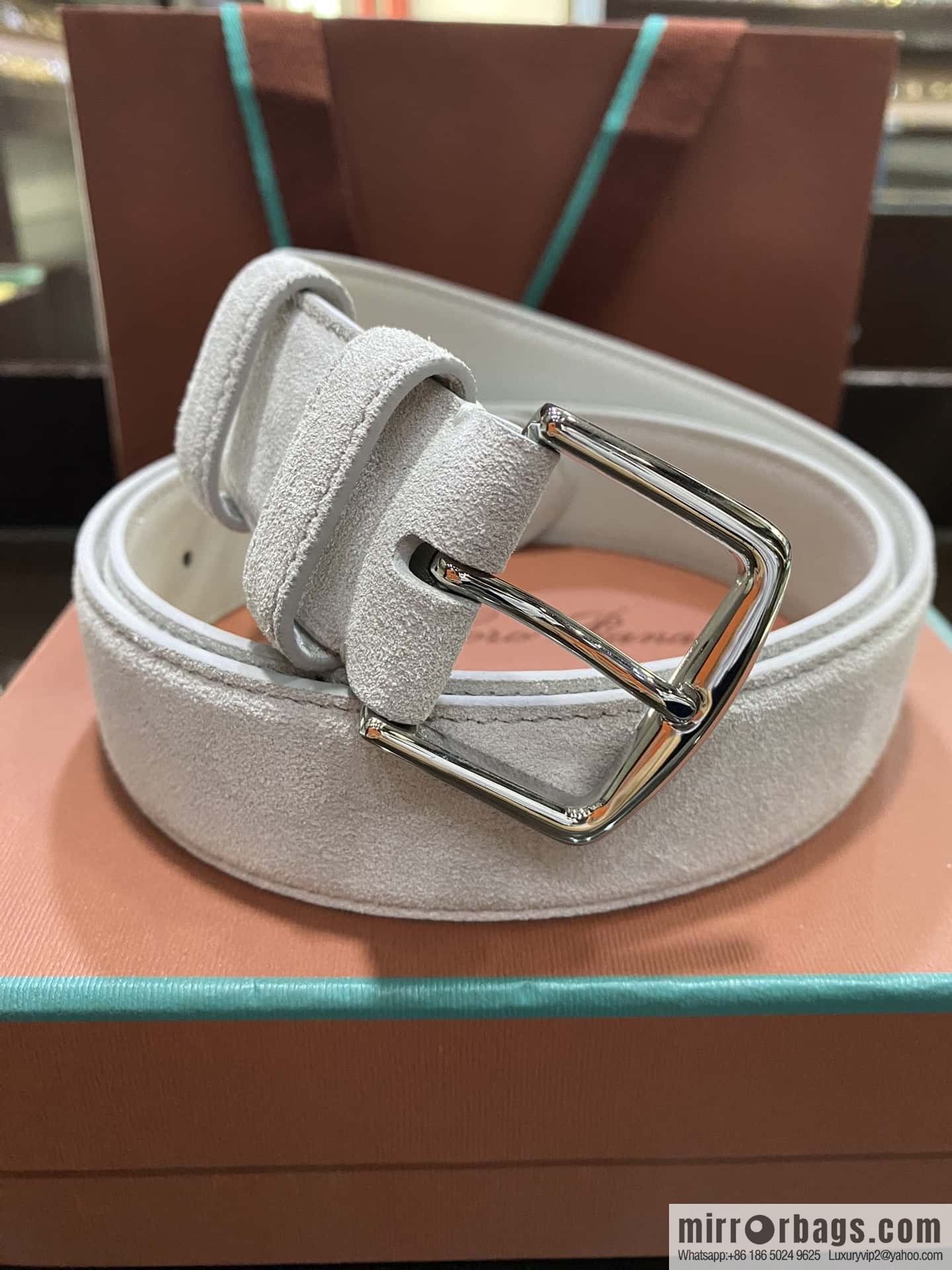 Loro Piana, imported suede top layer cowhide belt 3.5cm