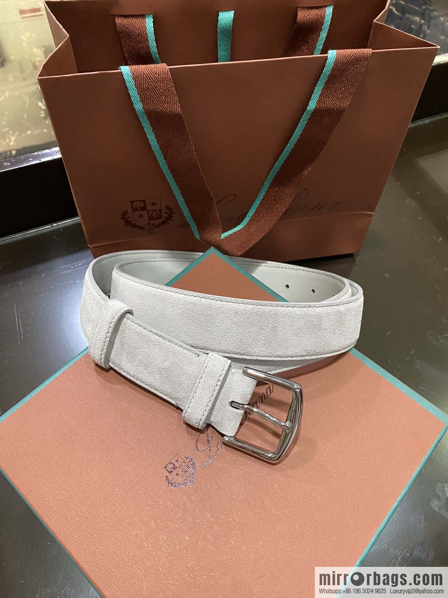Loro Piana, imported suede top layer cowhide belt 3.5cm