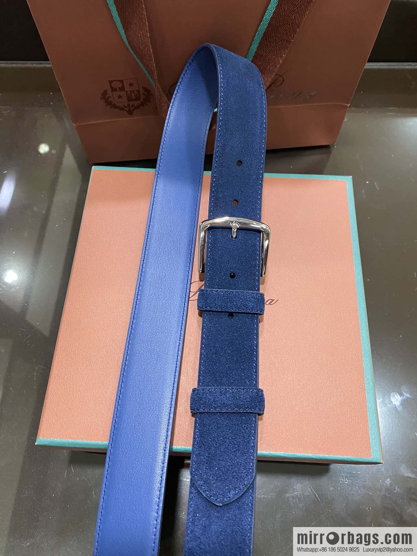 Loro Piana, imported suede top layer cowhide belt 3.5cm