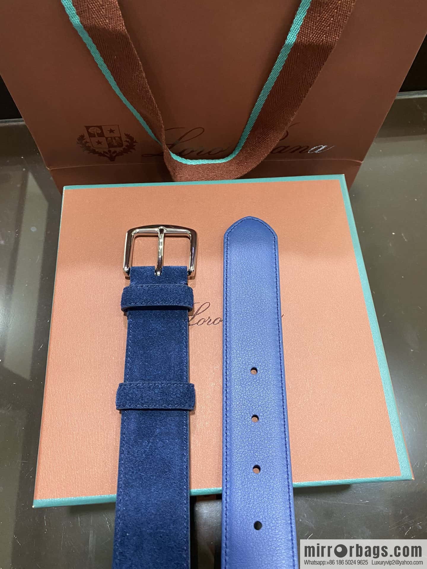 Loro Piana, imported suede top layer cowhide belt 3.5cm