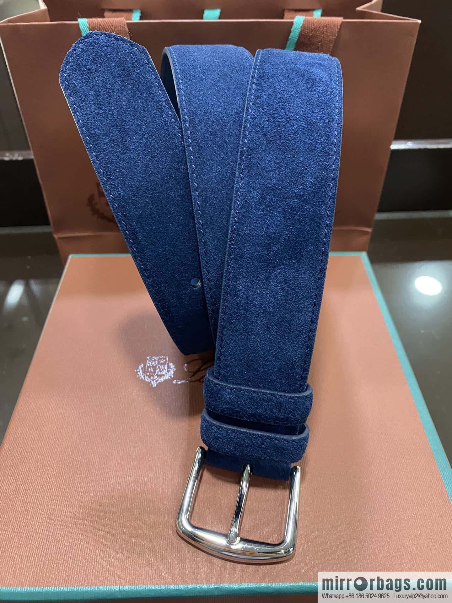 Loro Piana, imported suede top layer cowhide belt 3.5cm