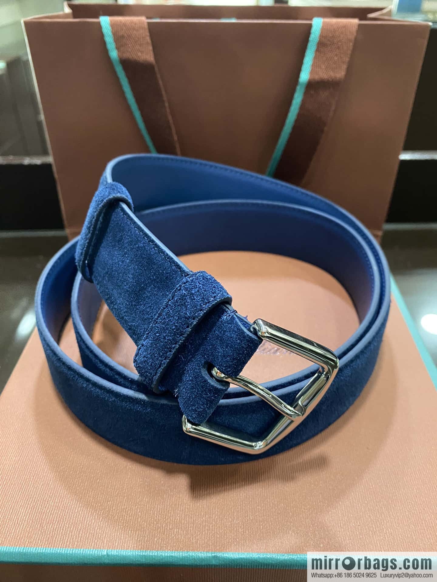 Loro Piana, imported suede top layer cowhide belt 3.5cm