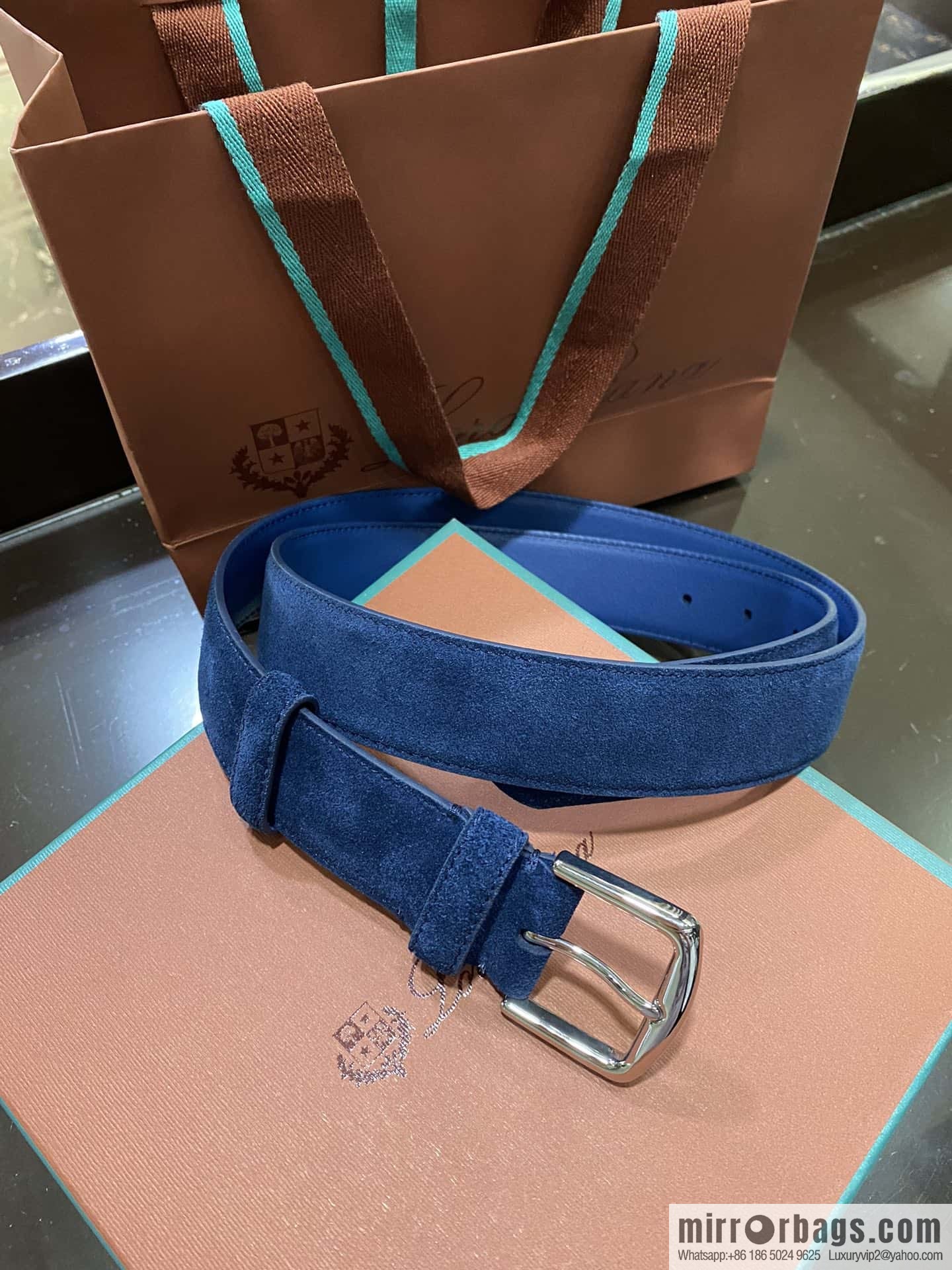 Loro Piana, imported suede top layer cowhide belt 3.5cm