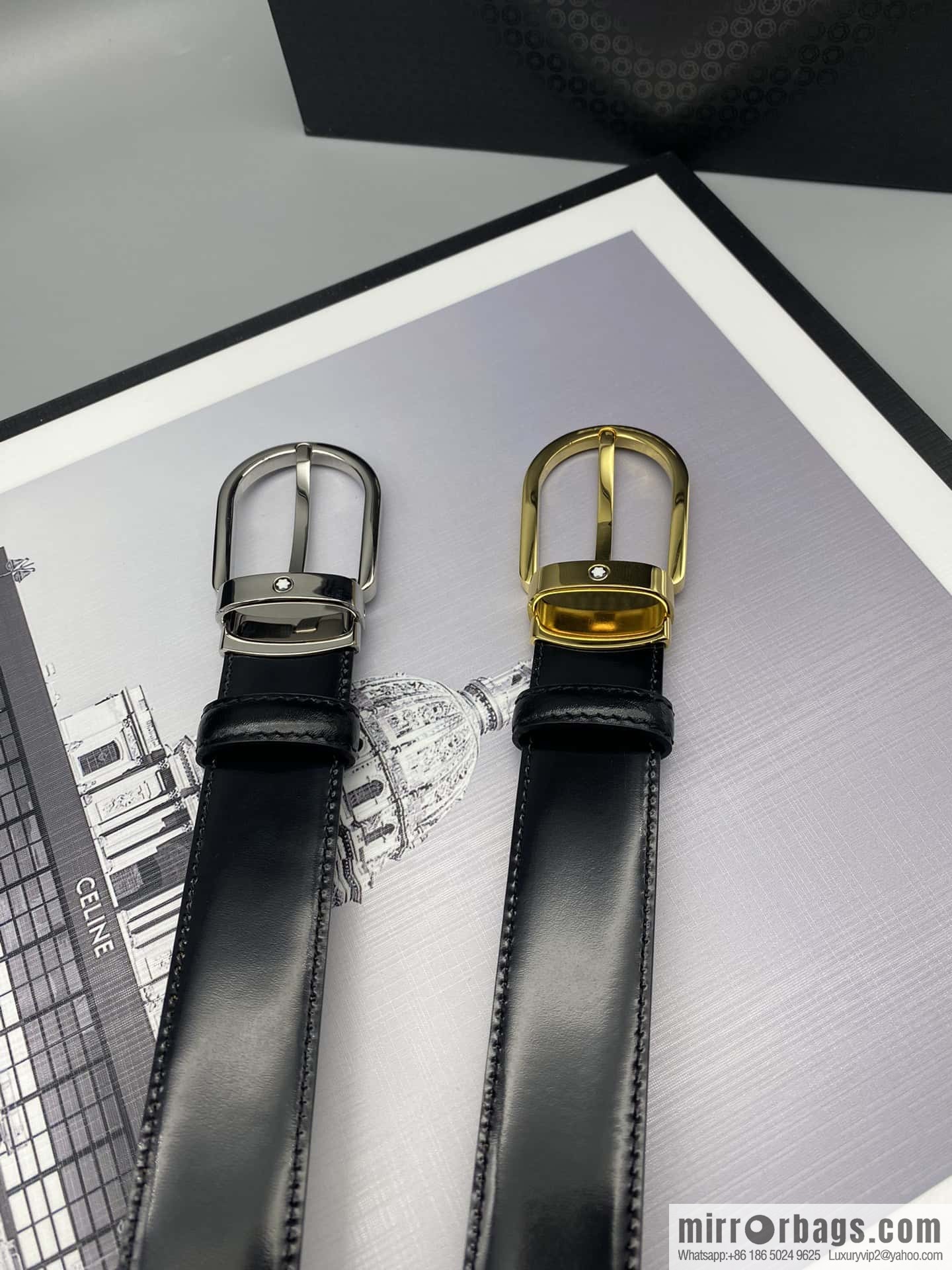 MONTBLANC Montblanc, pin metal, men's belt width: 3.0