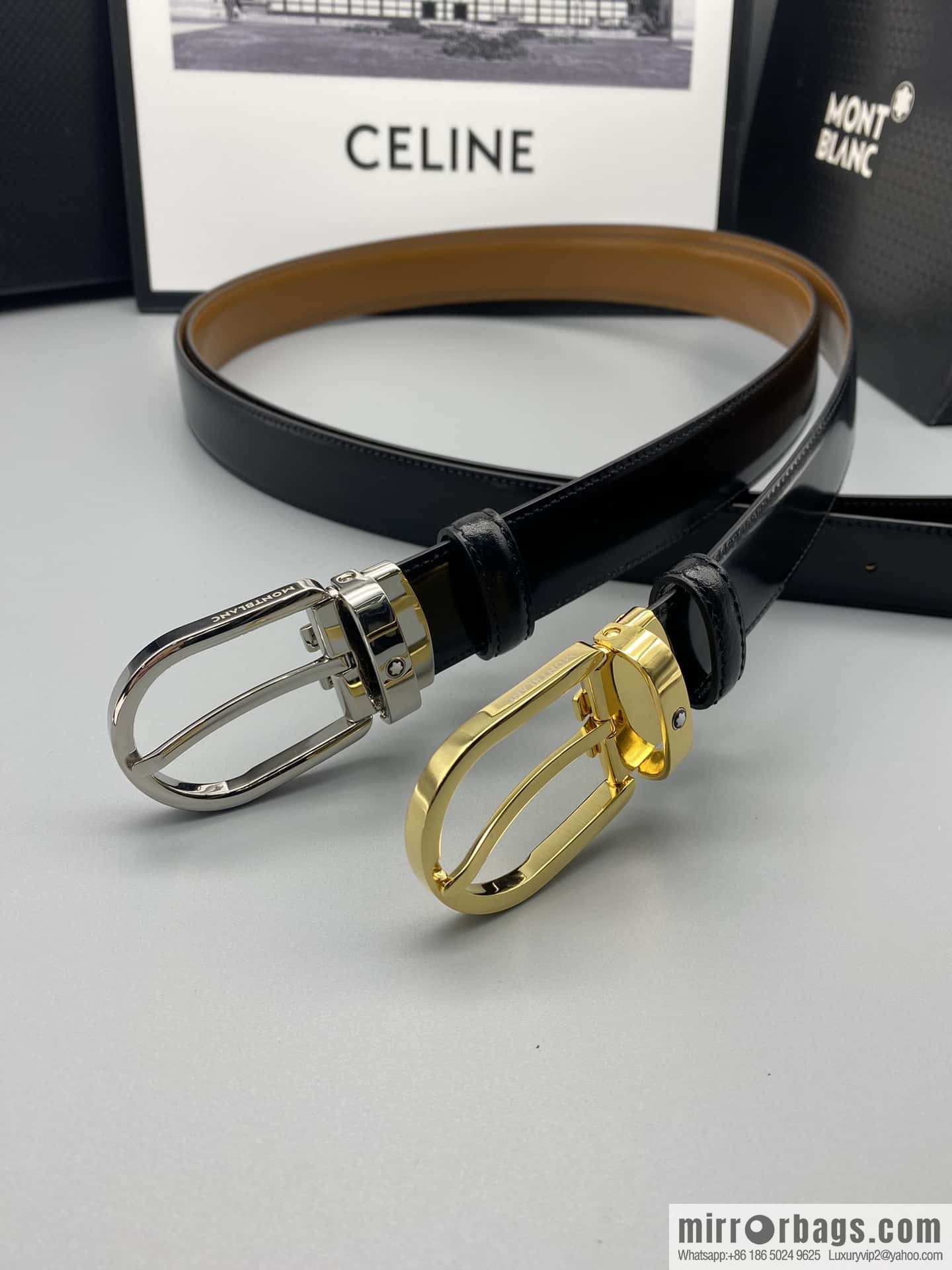 MONTBLANC Montblanc, pin metal, men's belt width: 3.0