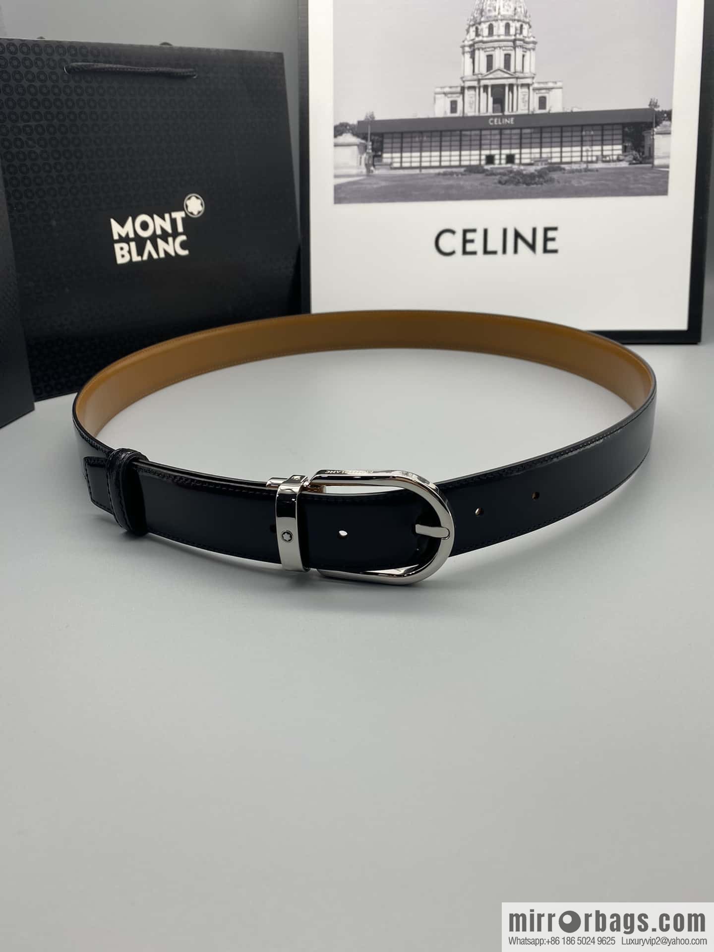 MONTBLANC Montblanc, pin metal, men's belt width: 3.0