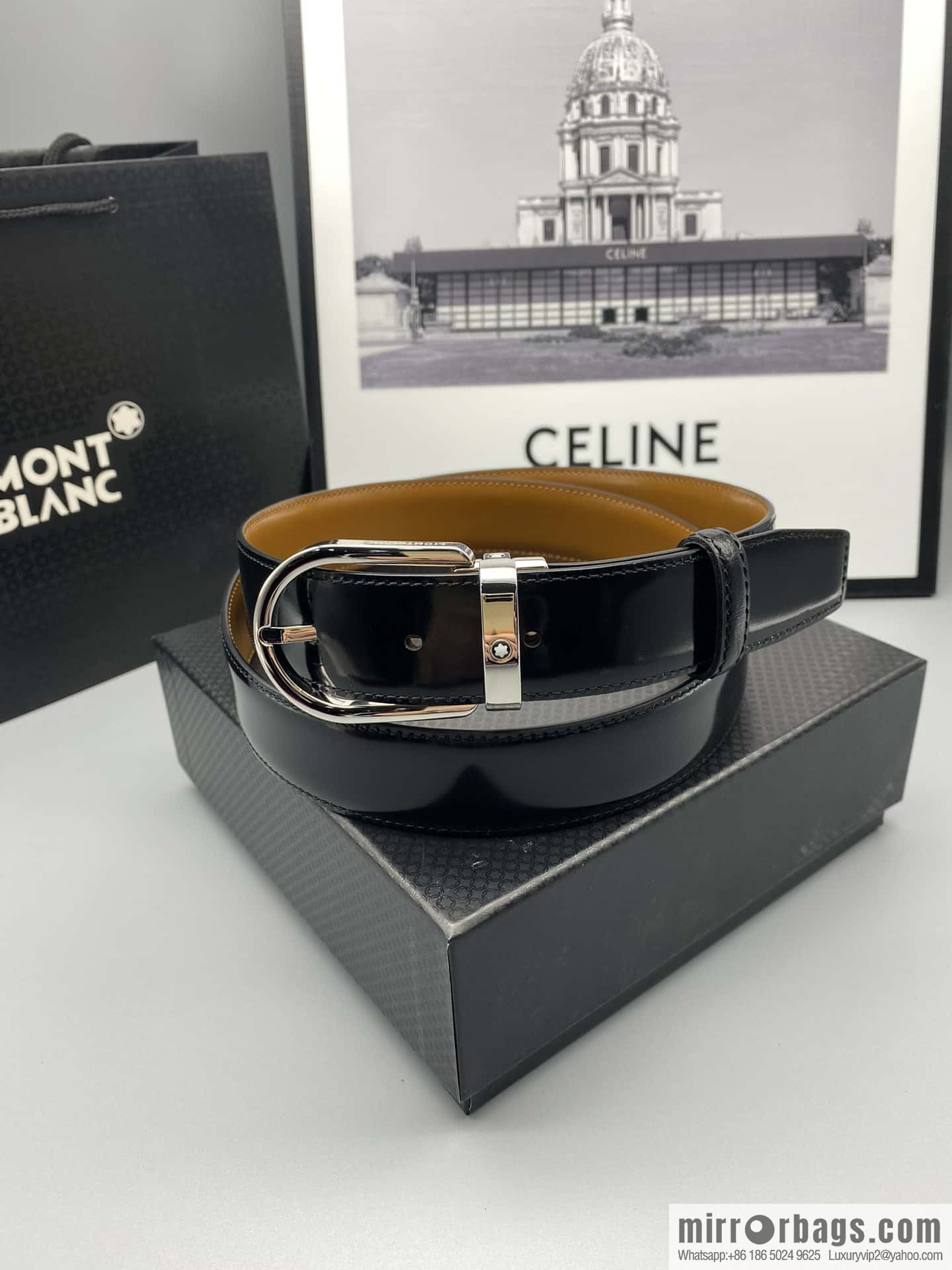 MONTBLANC Montblanc, pin metal, men's belt width: 3.0