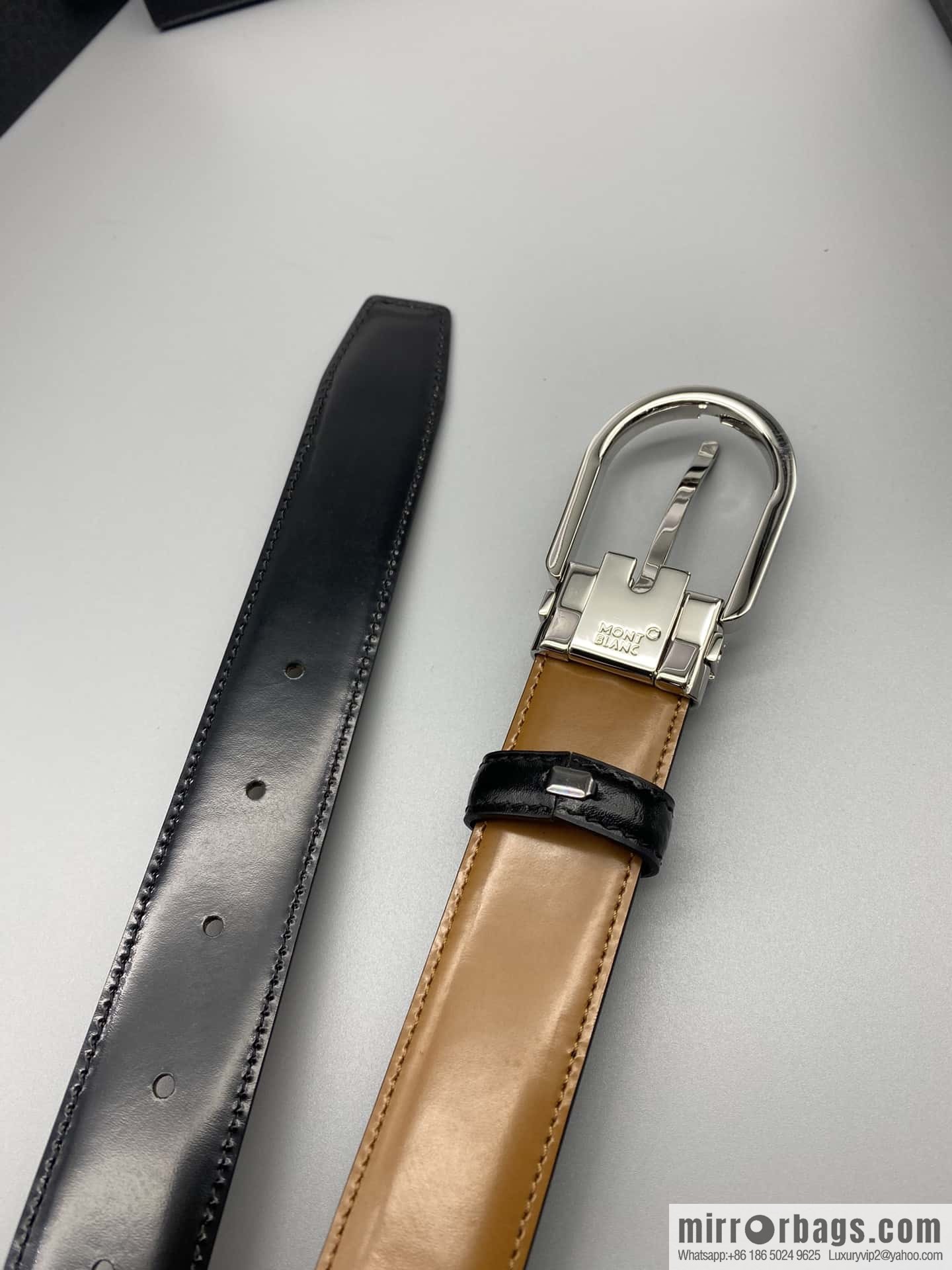 MONTBLANC Montblanc, pin metal, men's belt width: 3.0