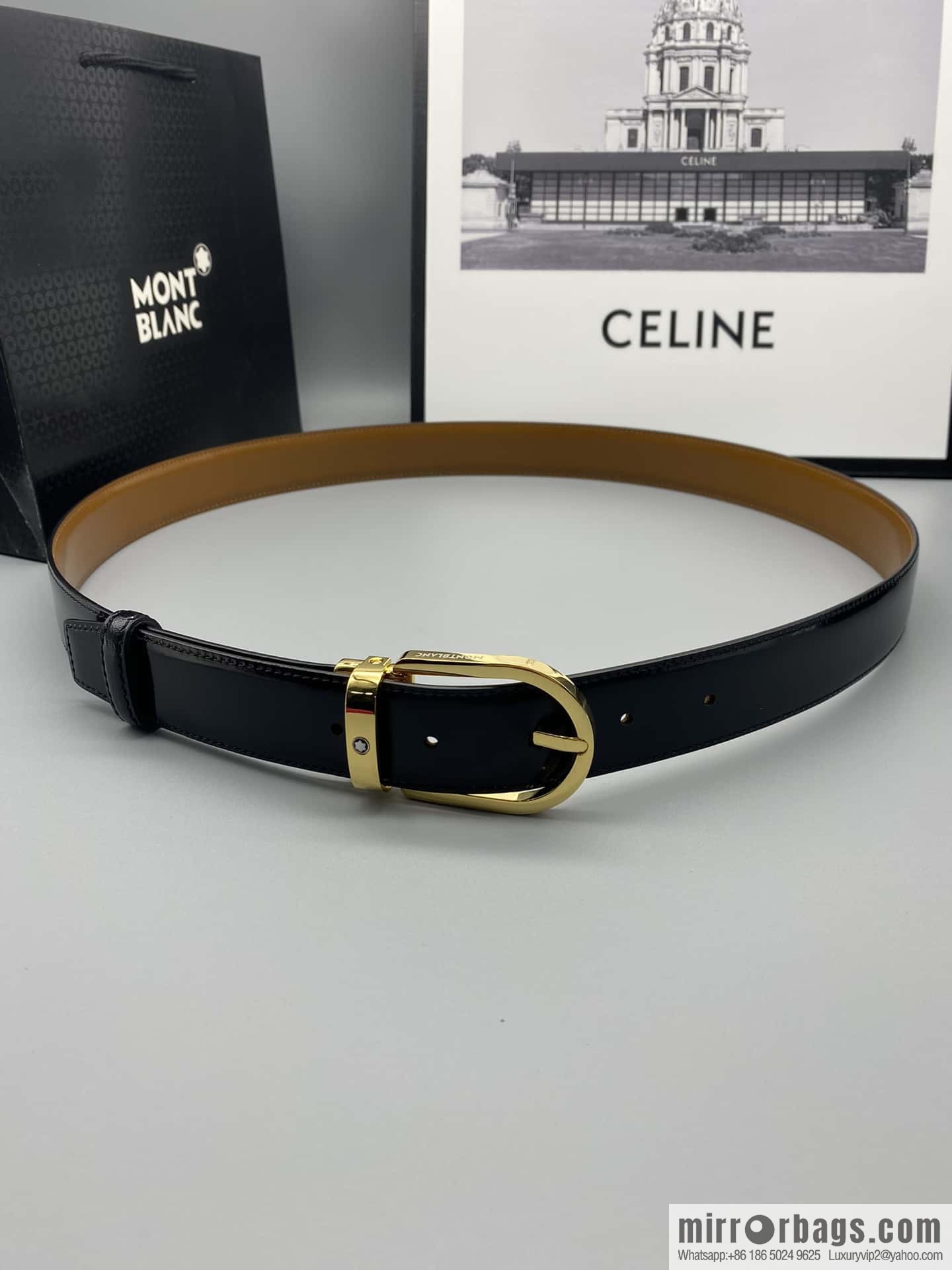 MONTBLANC Montblanc, pin metal, men's belt width: 3.0