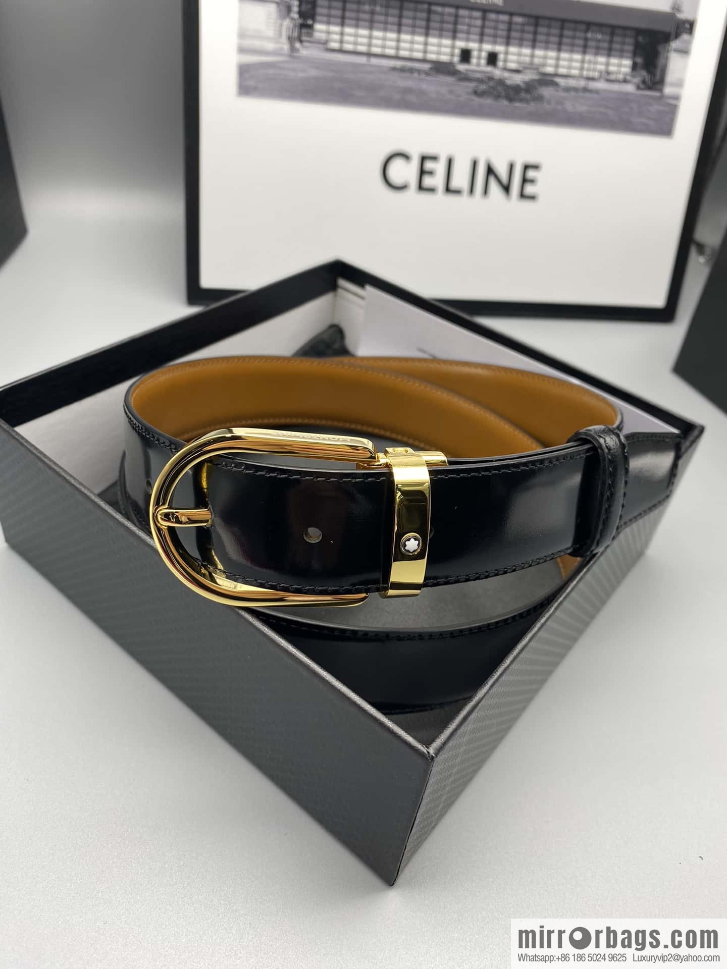 MONTBLANC Montblanc, pin metal, men's belt width: 3.0