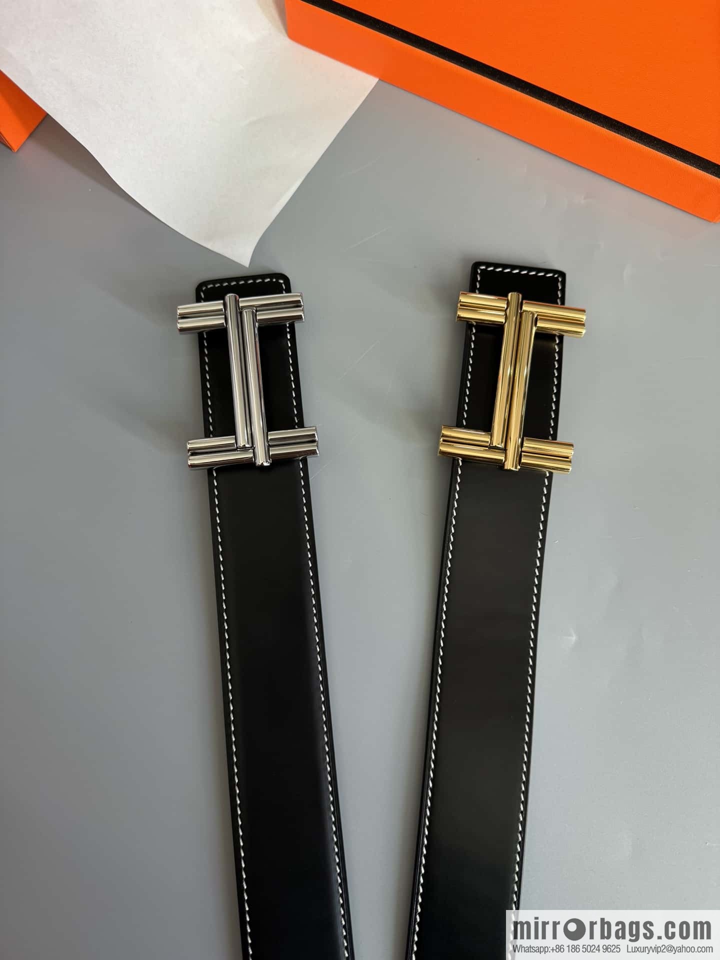 Hermes Hermes, double-sided delicate cowhide belt 38mm
