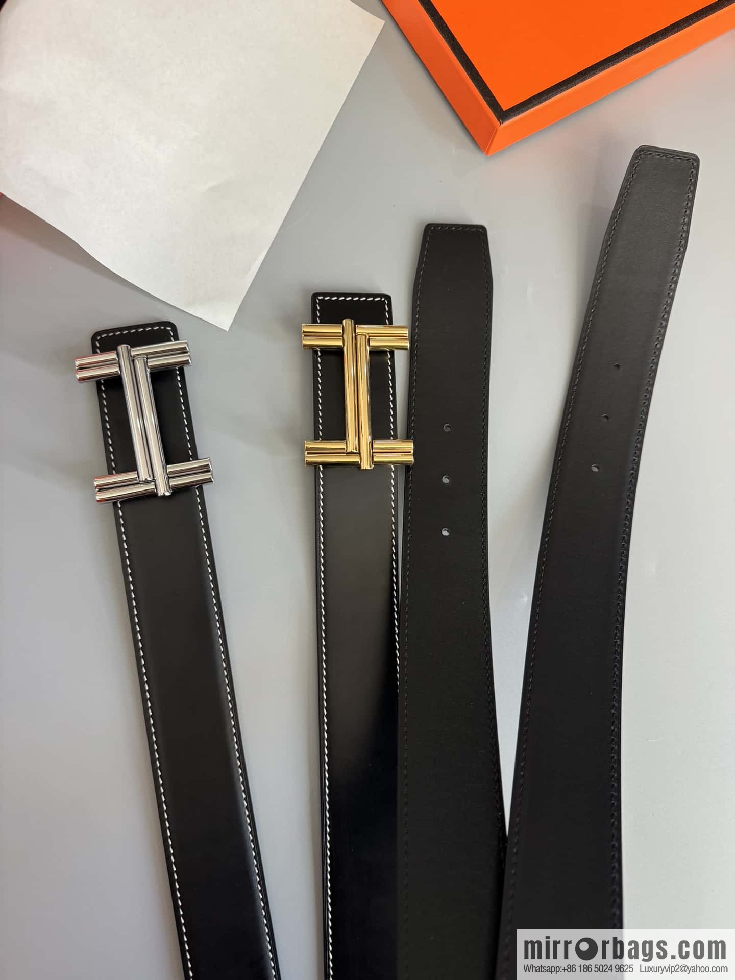 Hermes Hermes, double-sided delicate cowhide belt 38mm