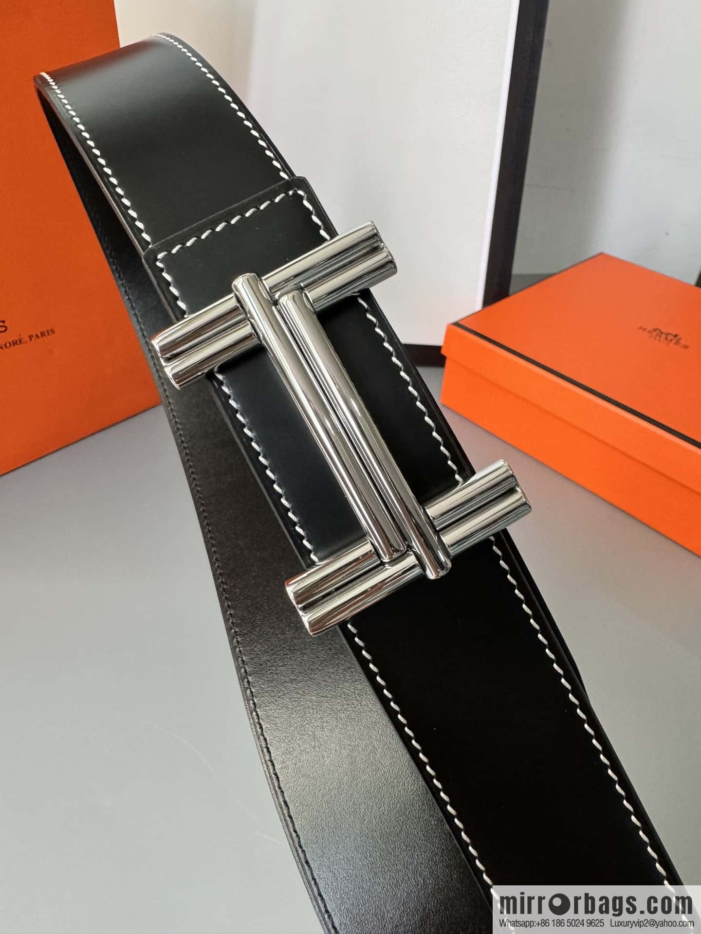 Hermes Hermes, double-sided delicate cowhide belt 38mm