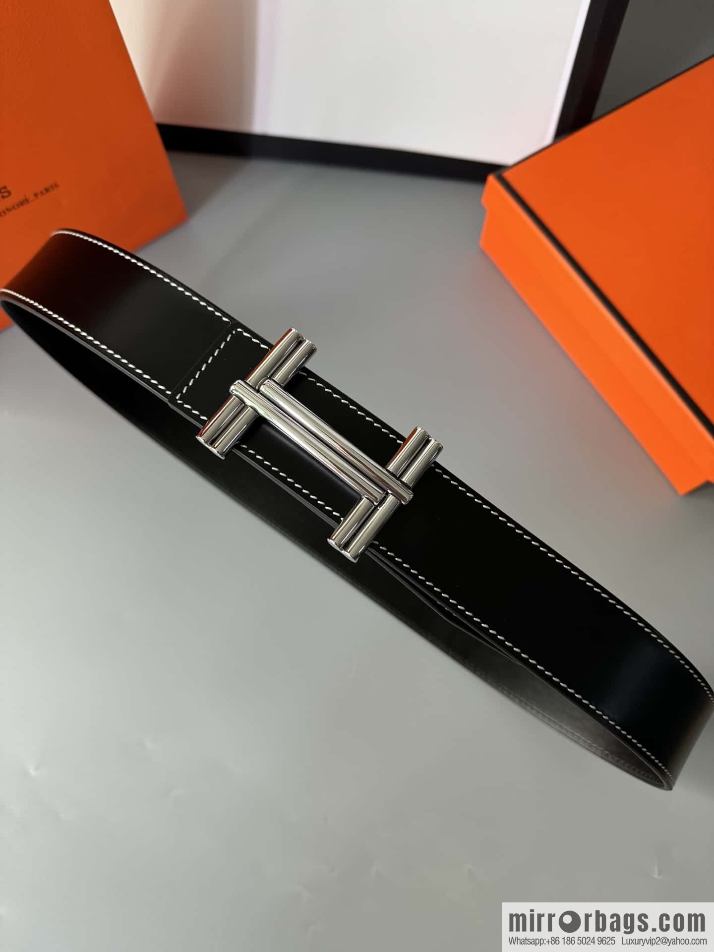 Hermes Hermes, double-sided delicate cowhide belt 38mm