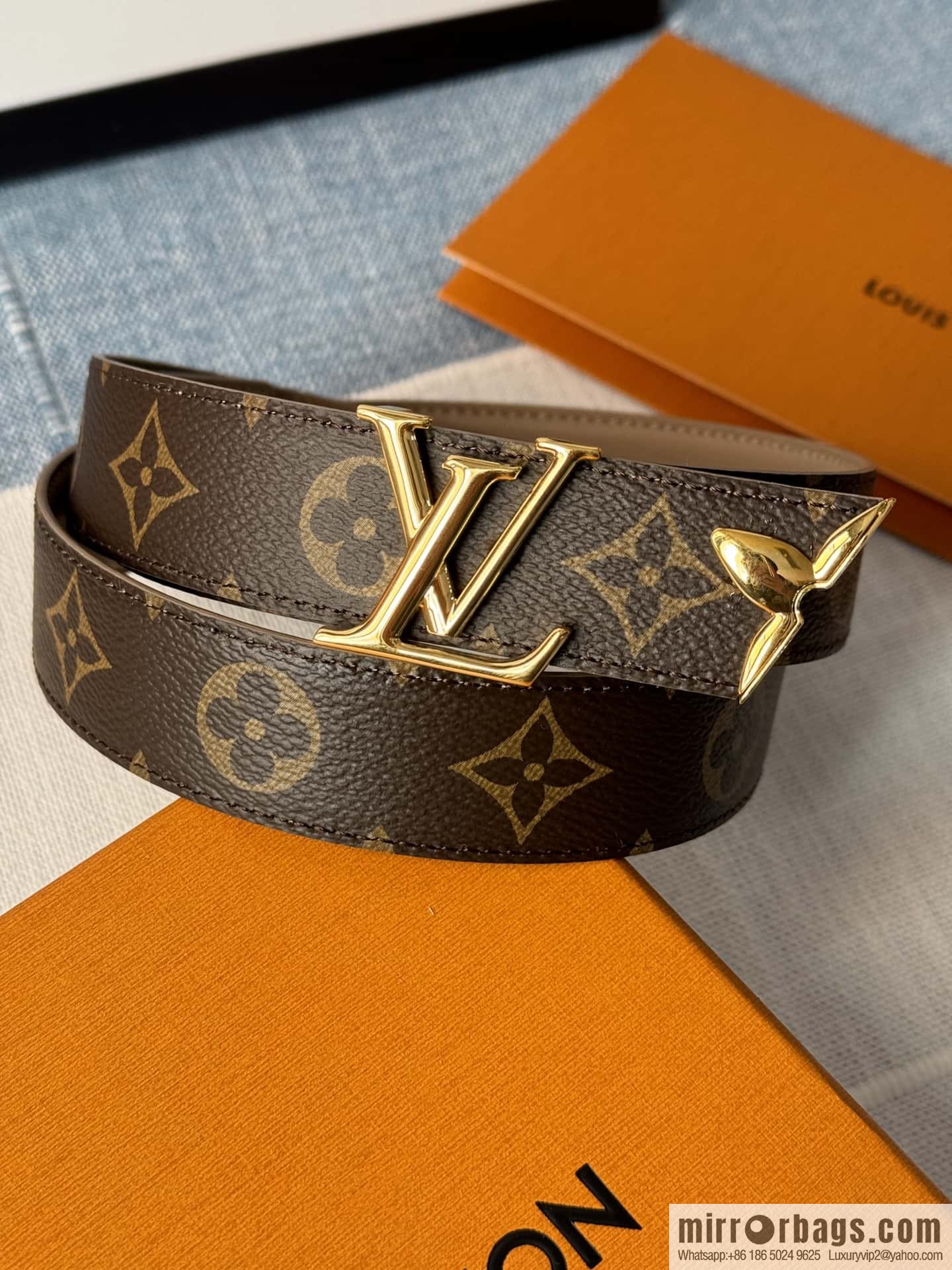 Louis Vuitton double-sided small belt 3.0CM