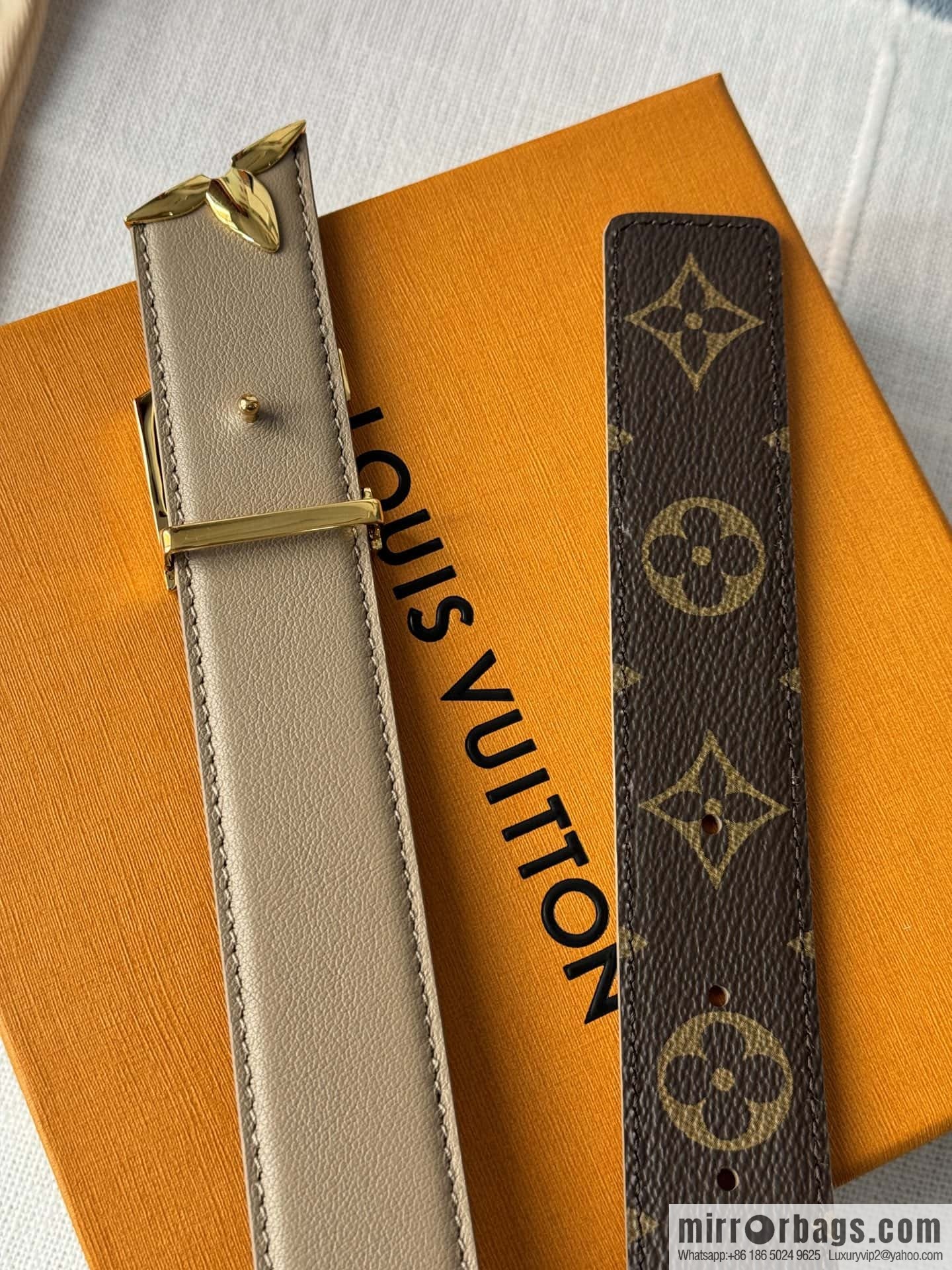 Louis Vuitton double-sided small belt 3.0CM