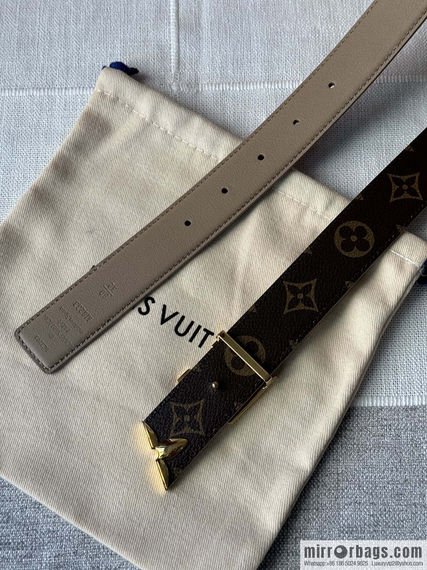 Louis Vuitton double-sided small belt 3.0CM