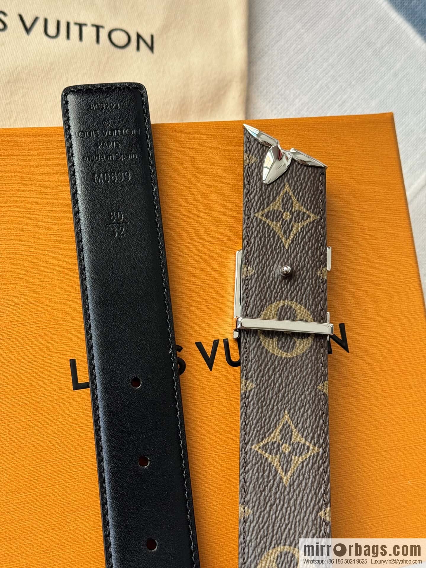 Louis Vuitton double-sided small belt 3.0CM