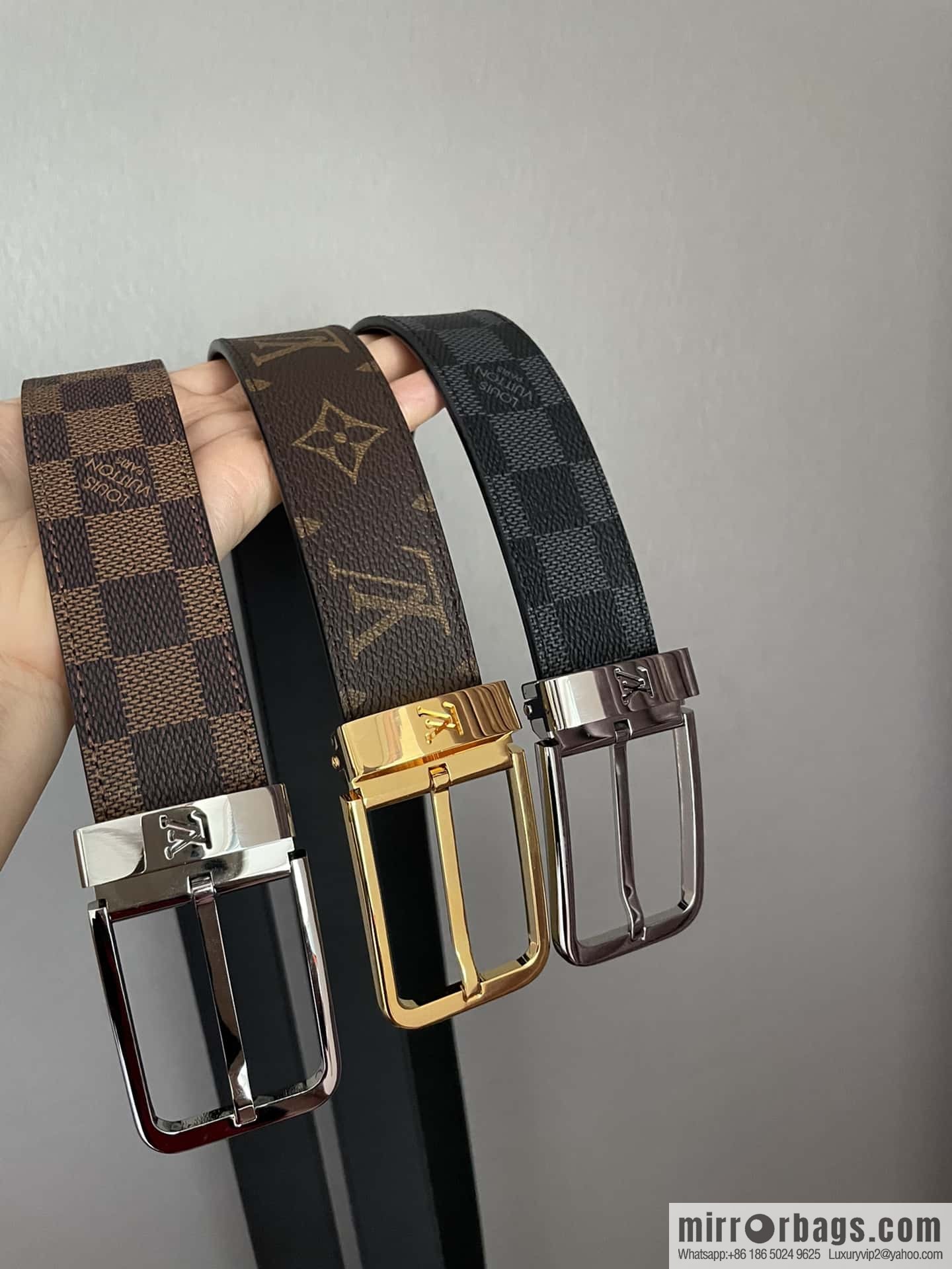 LV 35mm Men's Canvas Belt Collection