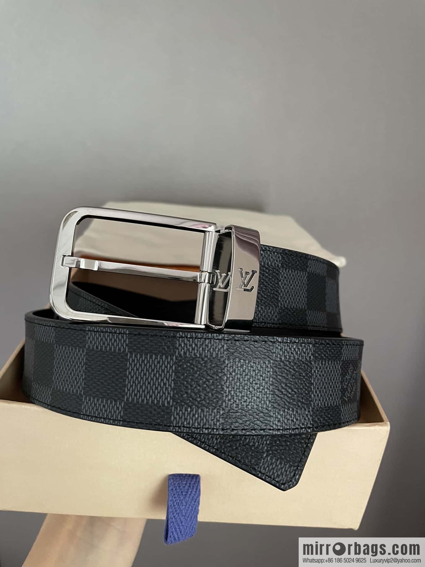 LV 35mm Men's Canvas Belt Collection