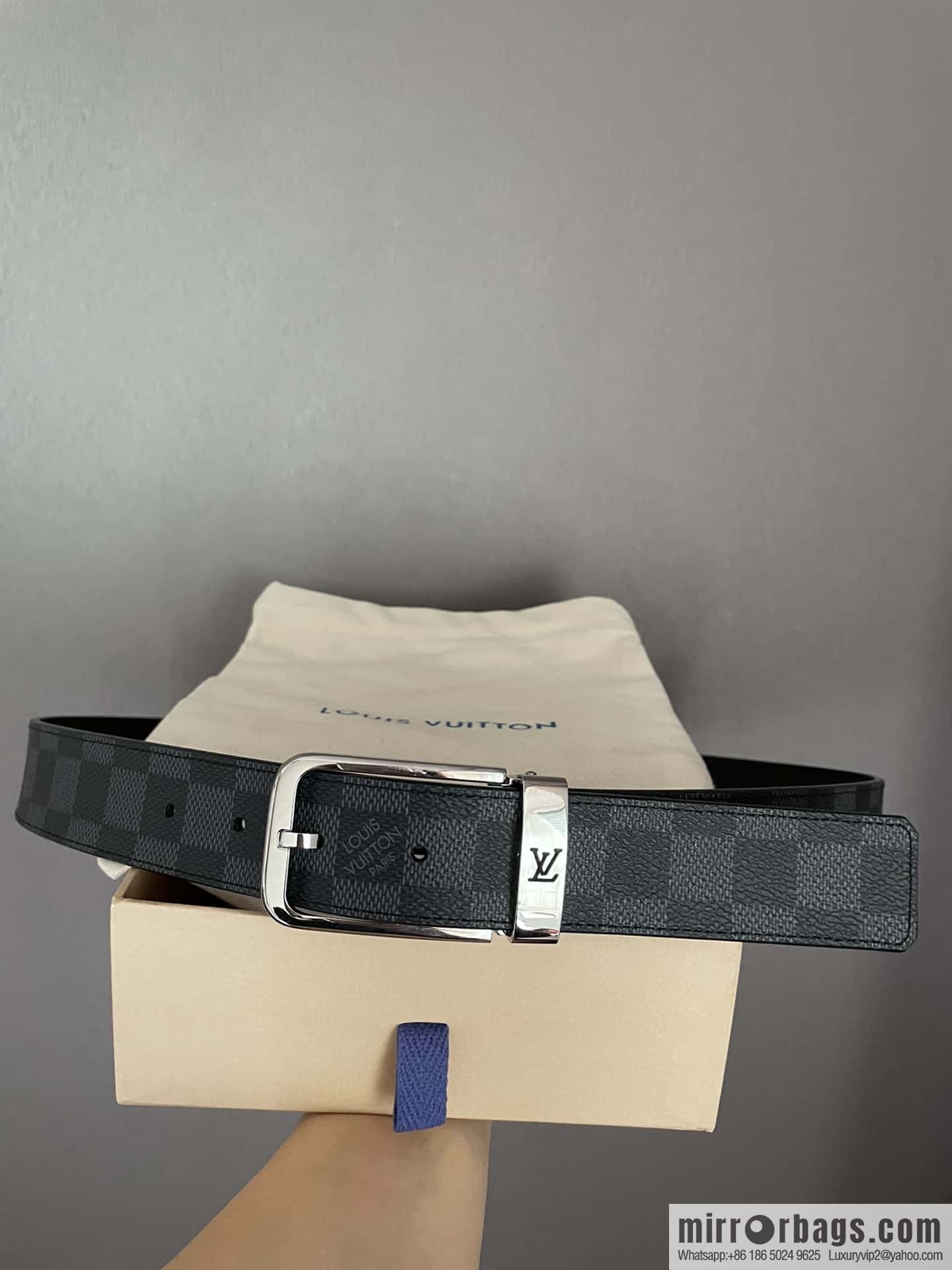 LV 35mm Men's Canvas Belt Collection