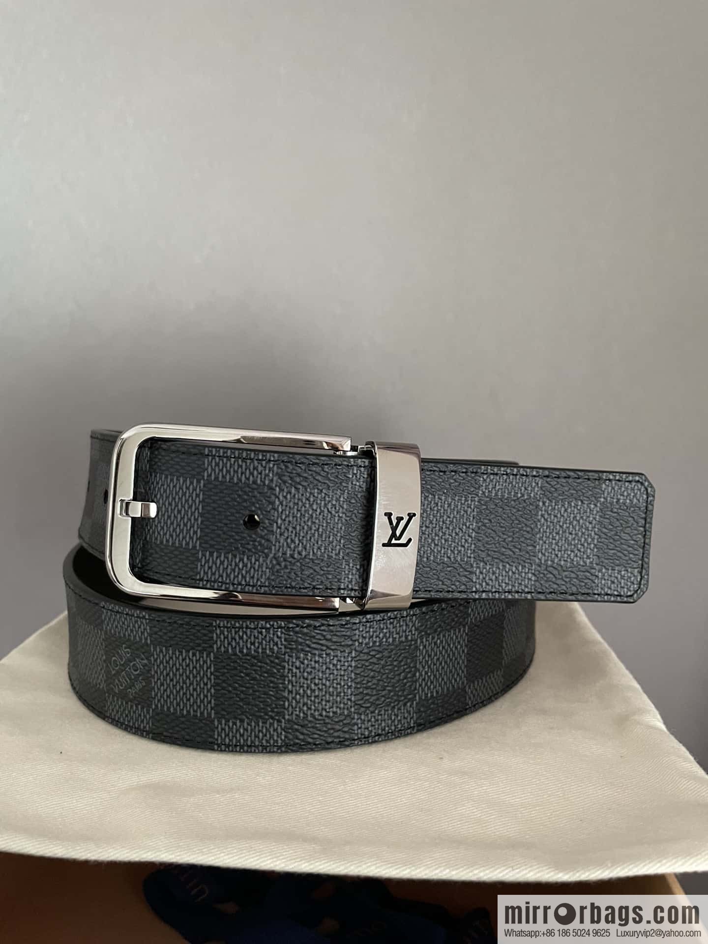 LV 35mm Men's Canvas Belt Collection