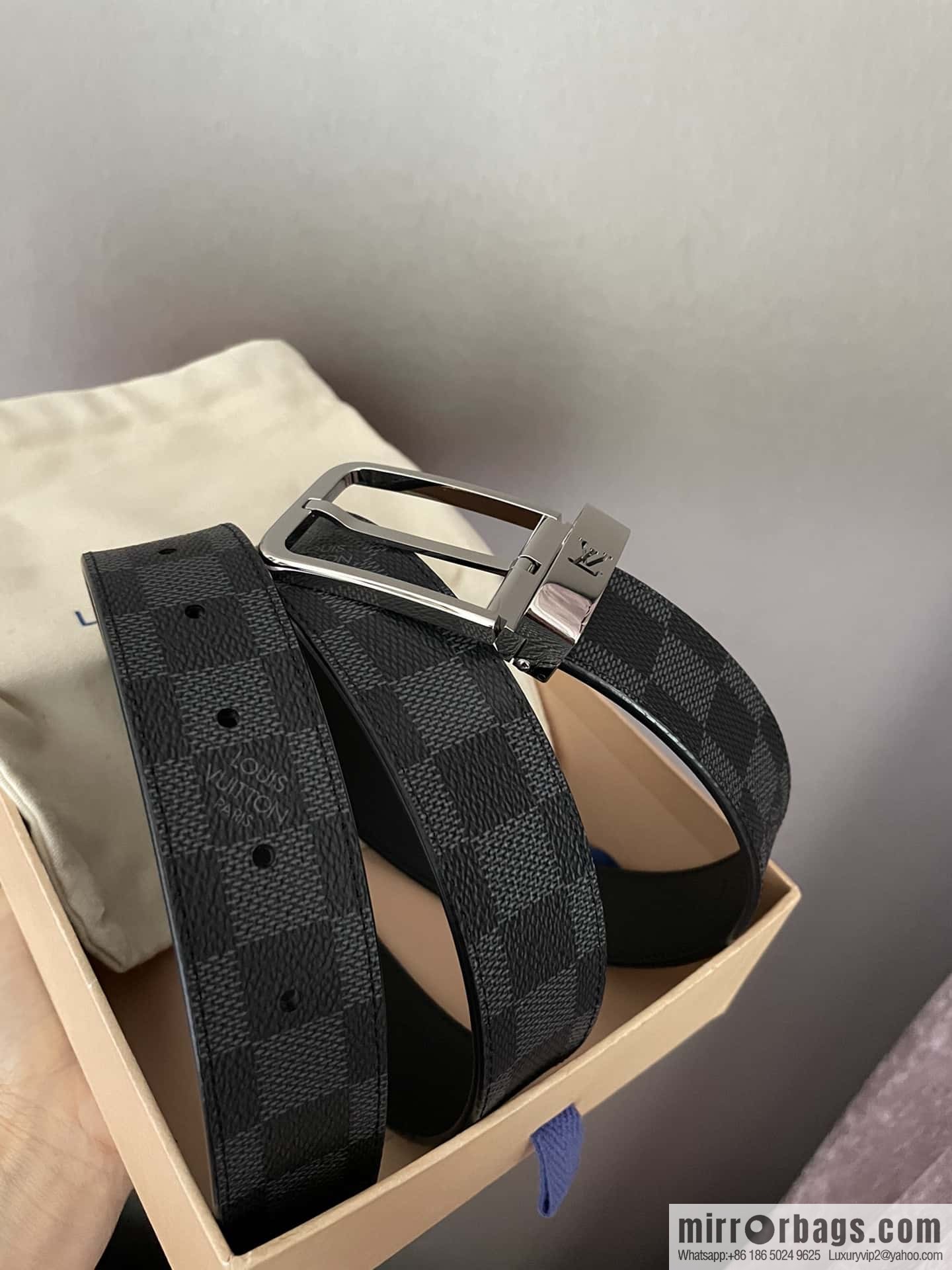 LV 35mm Men's Canvas Belt Collection