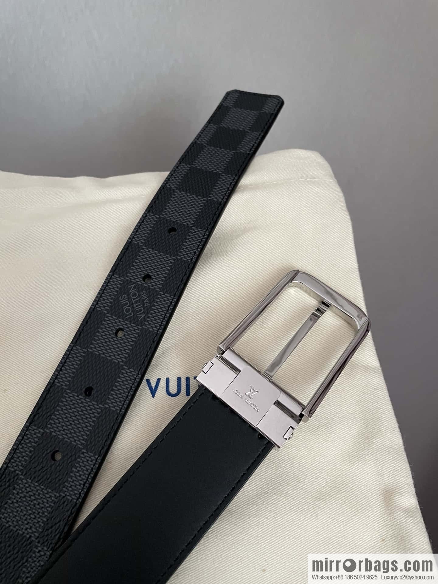 LV 35mm Men's Canvas Belt Collection