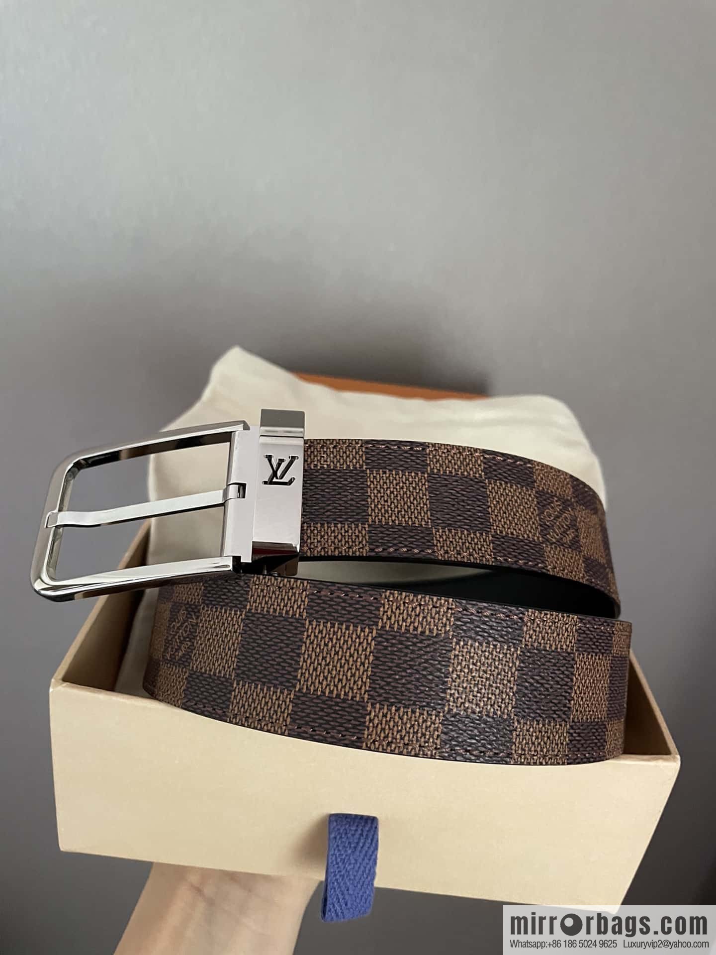 LV 35mm Men's Canvas Belt Collection