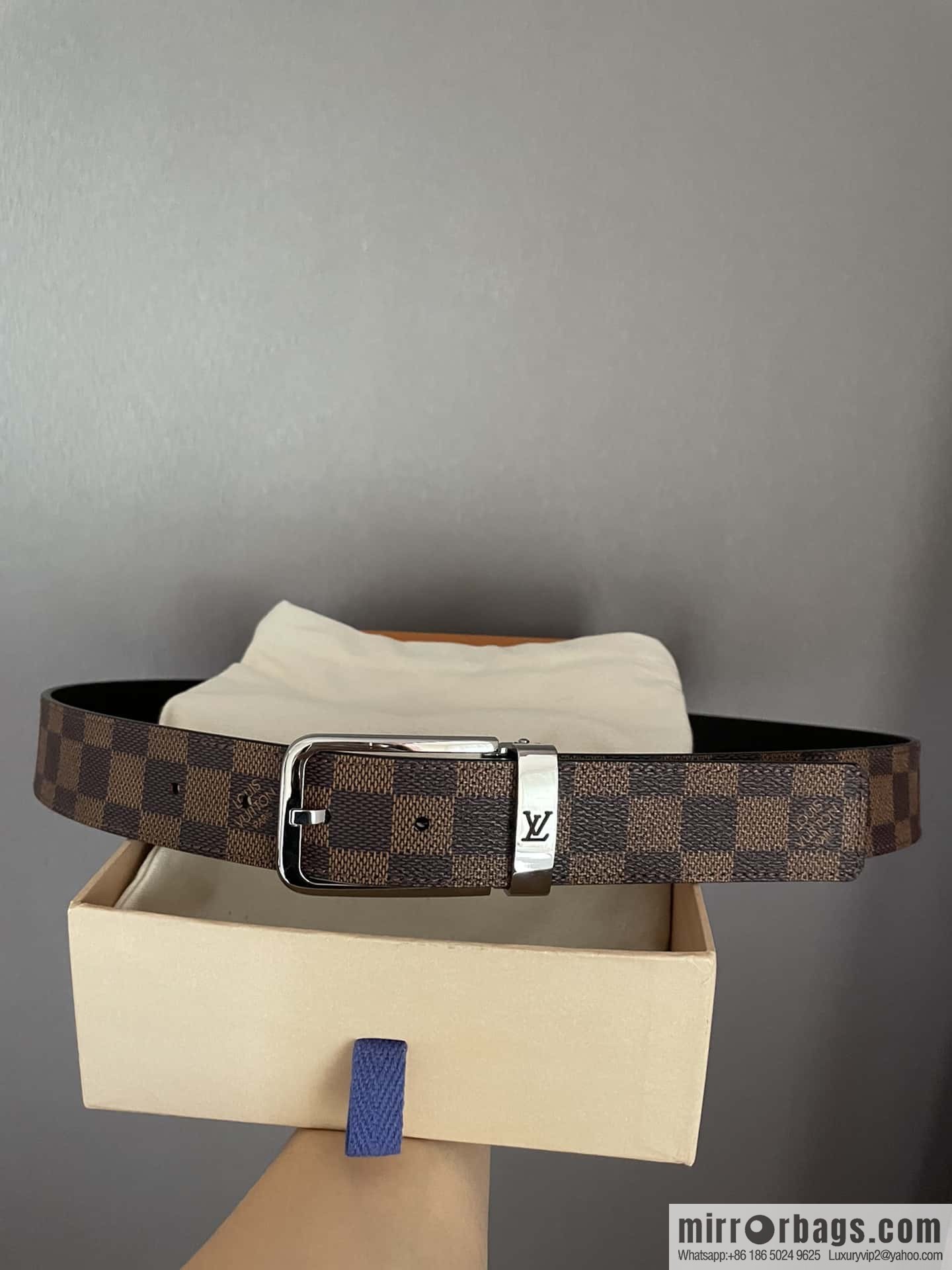 LV 35mm Men's Canvas Belt Collection