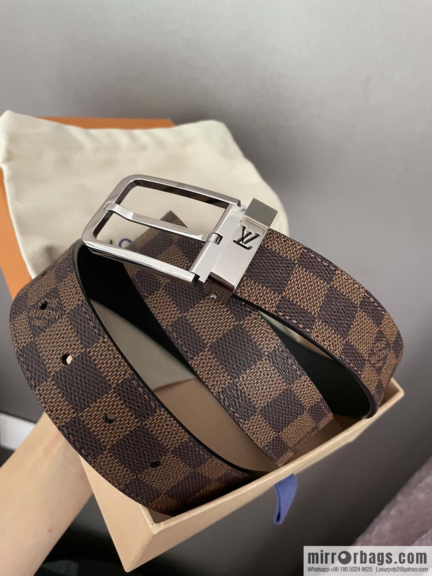 LV 35mm Men's Canvas Belt Collection