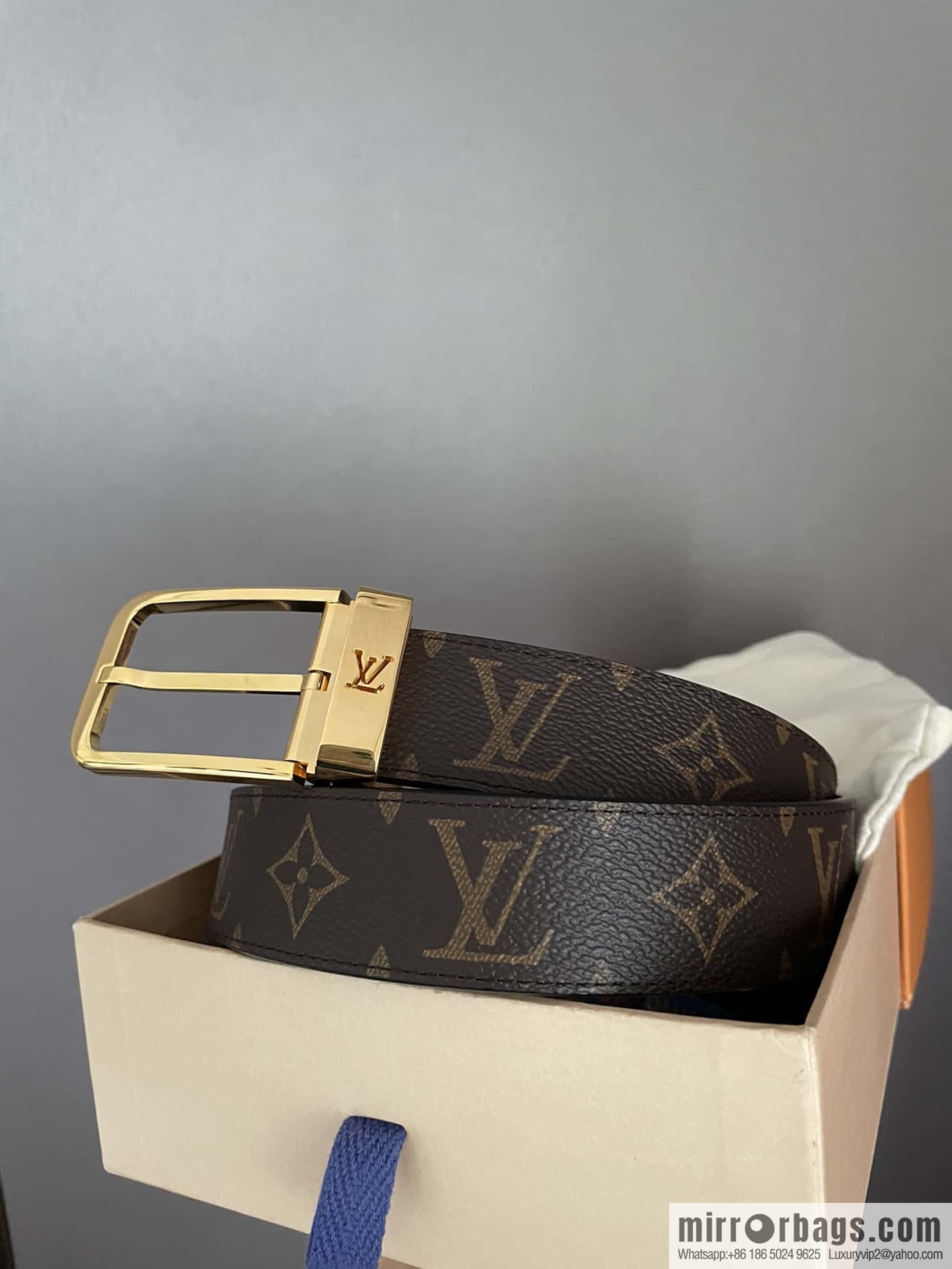 LV 35mm Men's Canvas Belt Collection