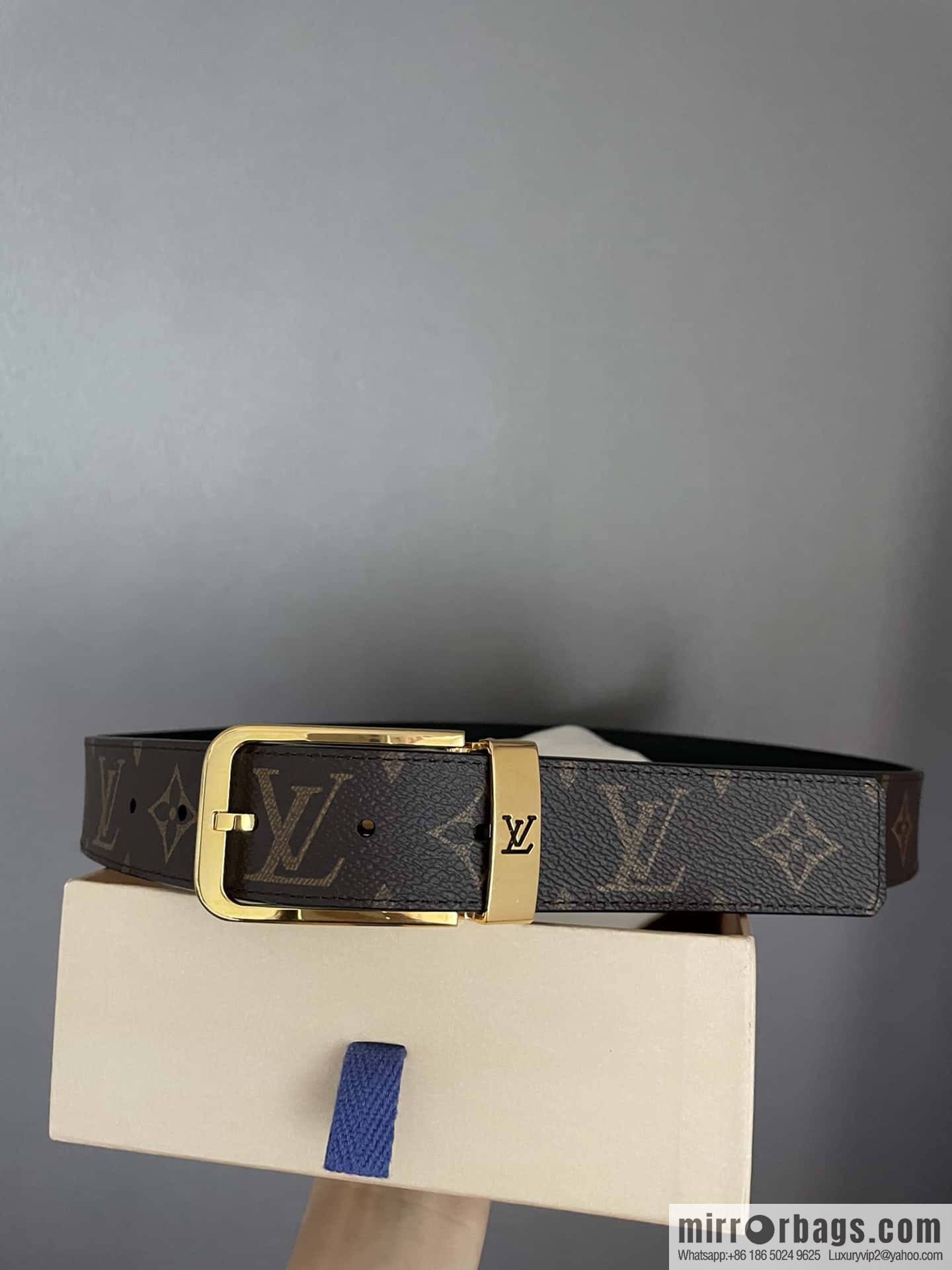 LV 35mm Men's Canvas Belt Collection