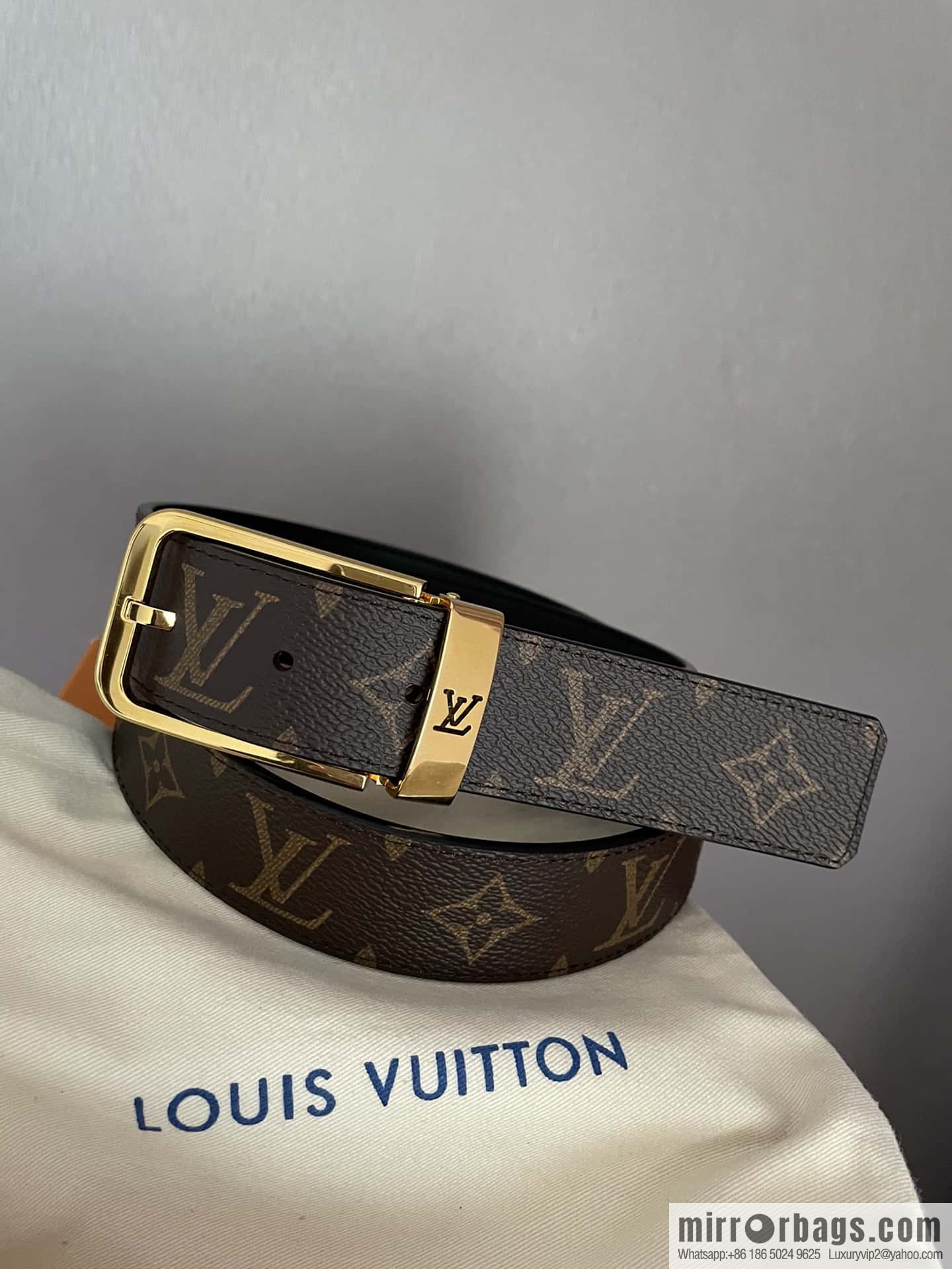LV 35mm Men's Canvas Belt Collection