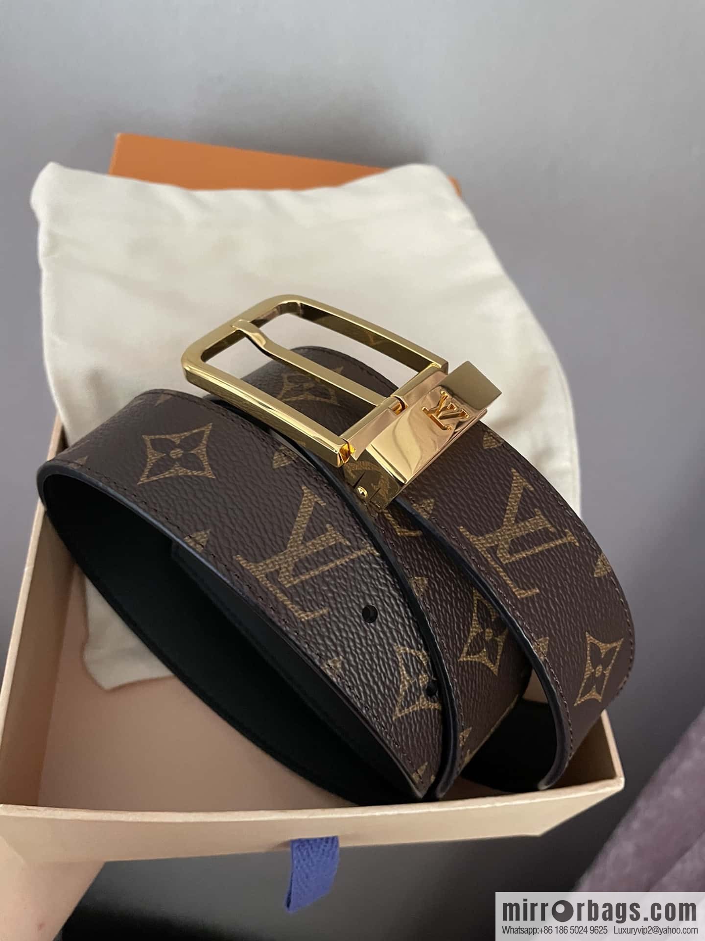 LV 35mm Men's Canvas Belt Collection