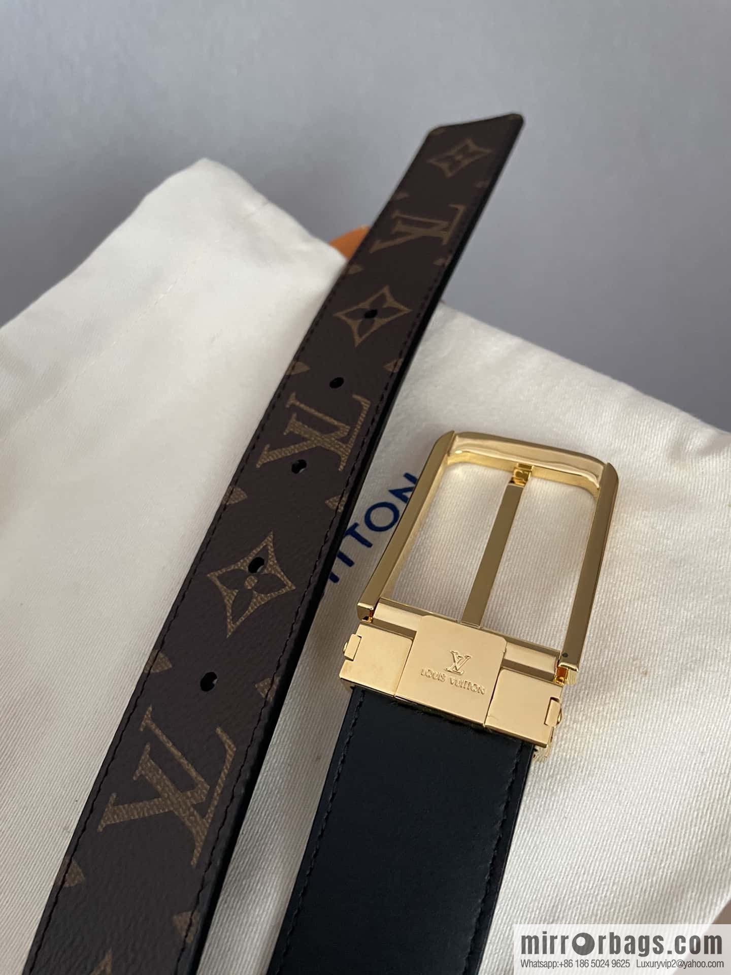 LV 35mm Men's Canvas Belt Collection