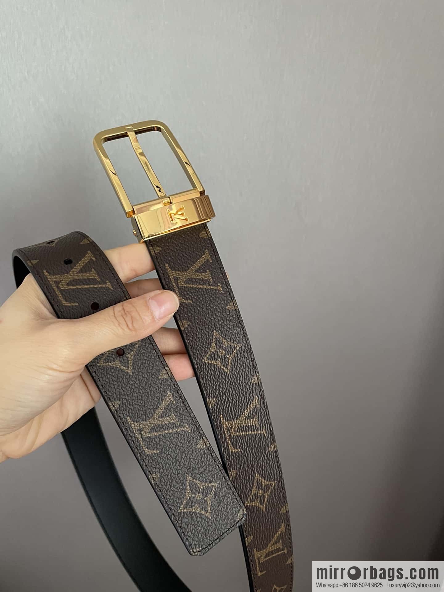 LV 35mm Men's Canvas Belt Collection