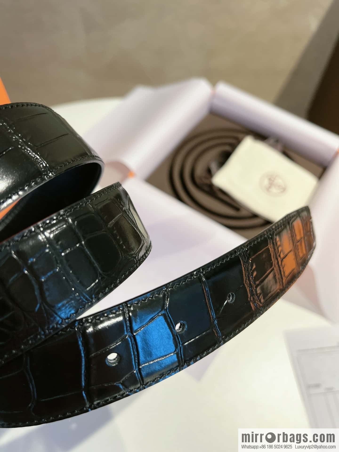 Hermes, stainless steel with Austrian crystal diamonds and resin 35mm belt
