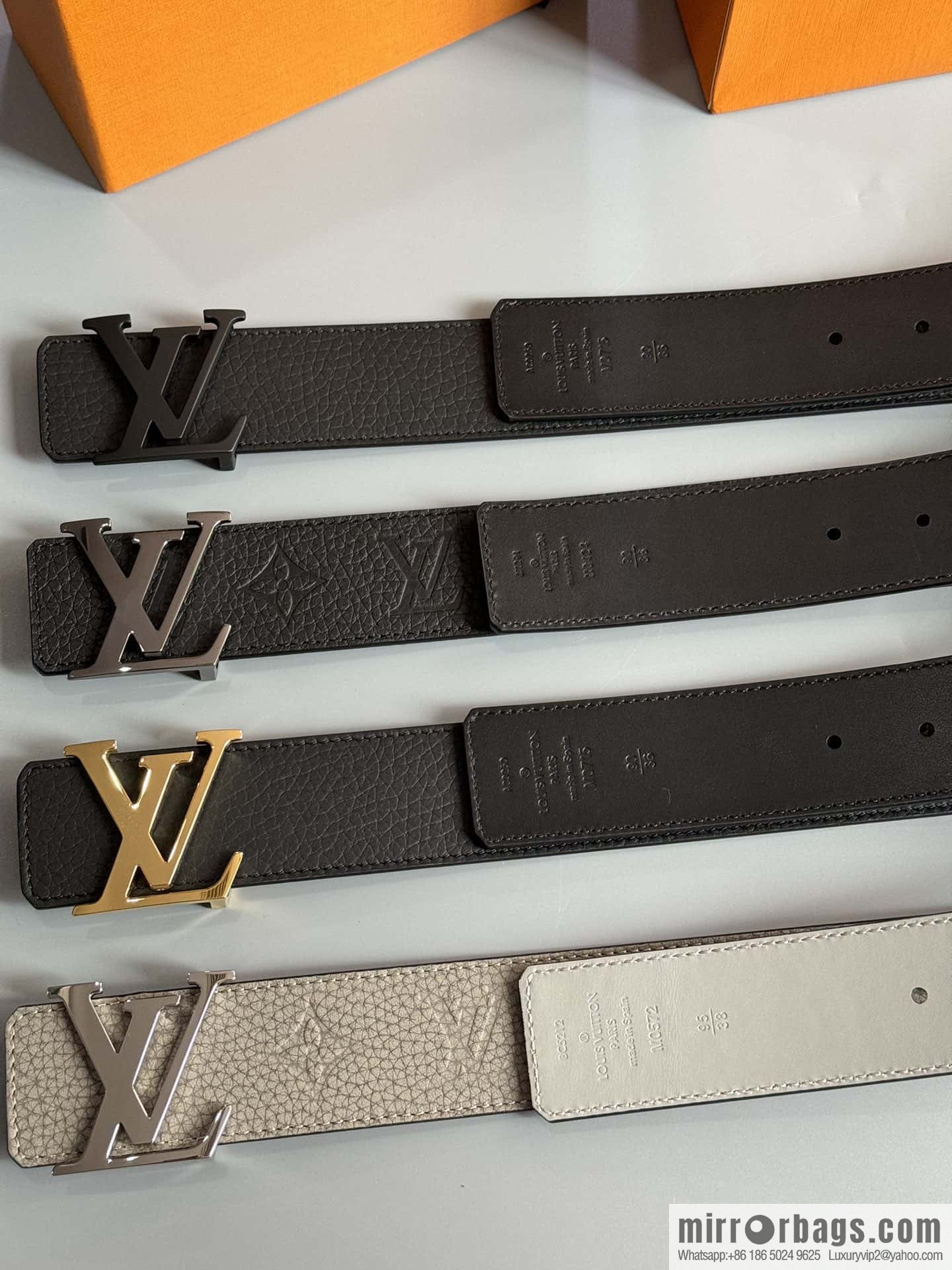 LV/Louis Vuitton Shape MNG Climbing Double Sided Belt 40mm