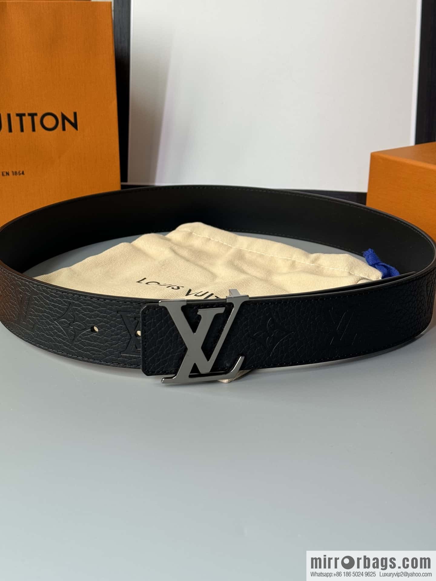 LV/Louis Vuitton Shape MNG Climbing Double Sided Belt 40mm