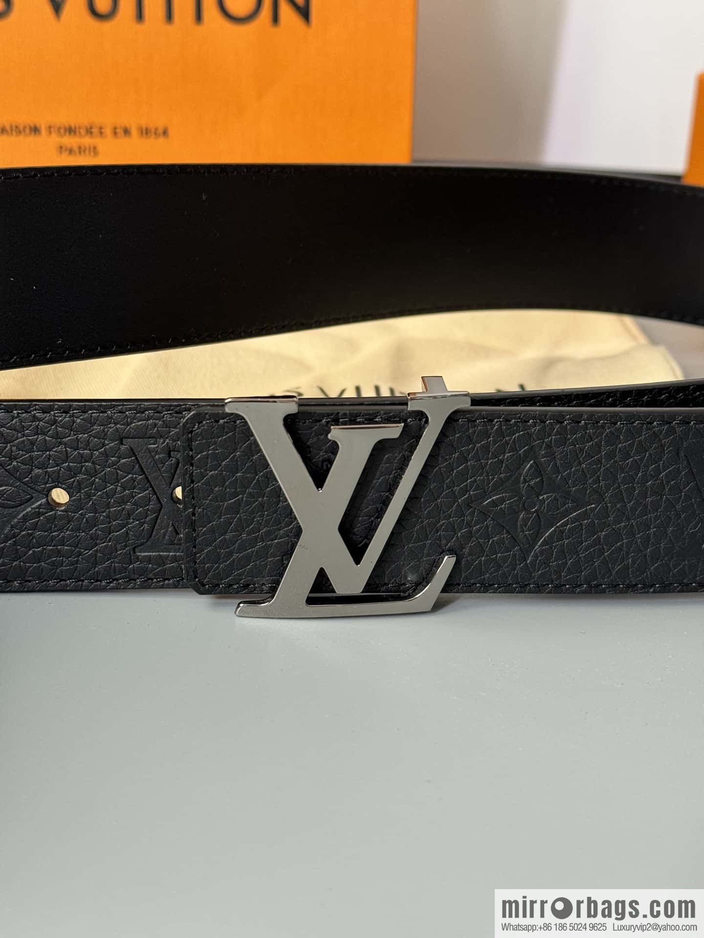 LV/Louis Vuitton Shape MNG Climbing Double Sided Belt 40mm