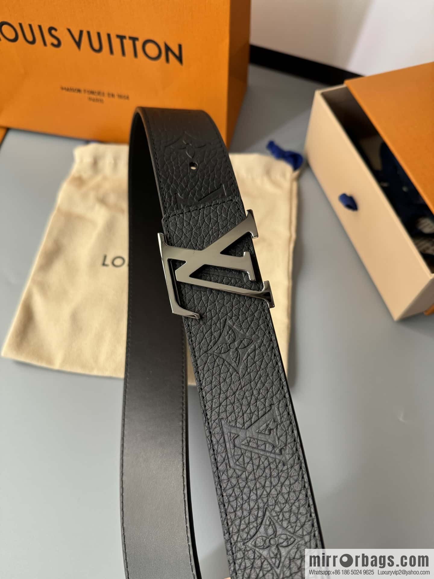 LV/Louis Vuitton Shape MNG Climbing Double Sided Belt 40mm