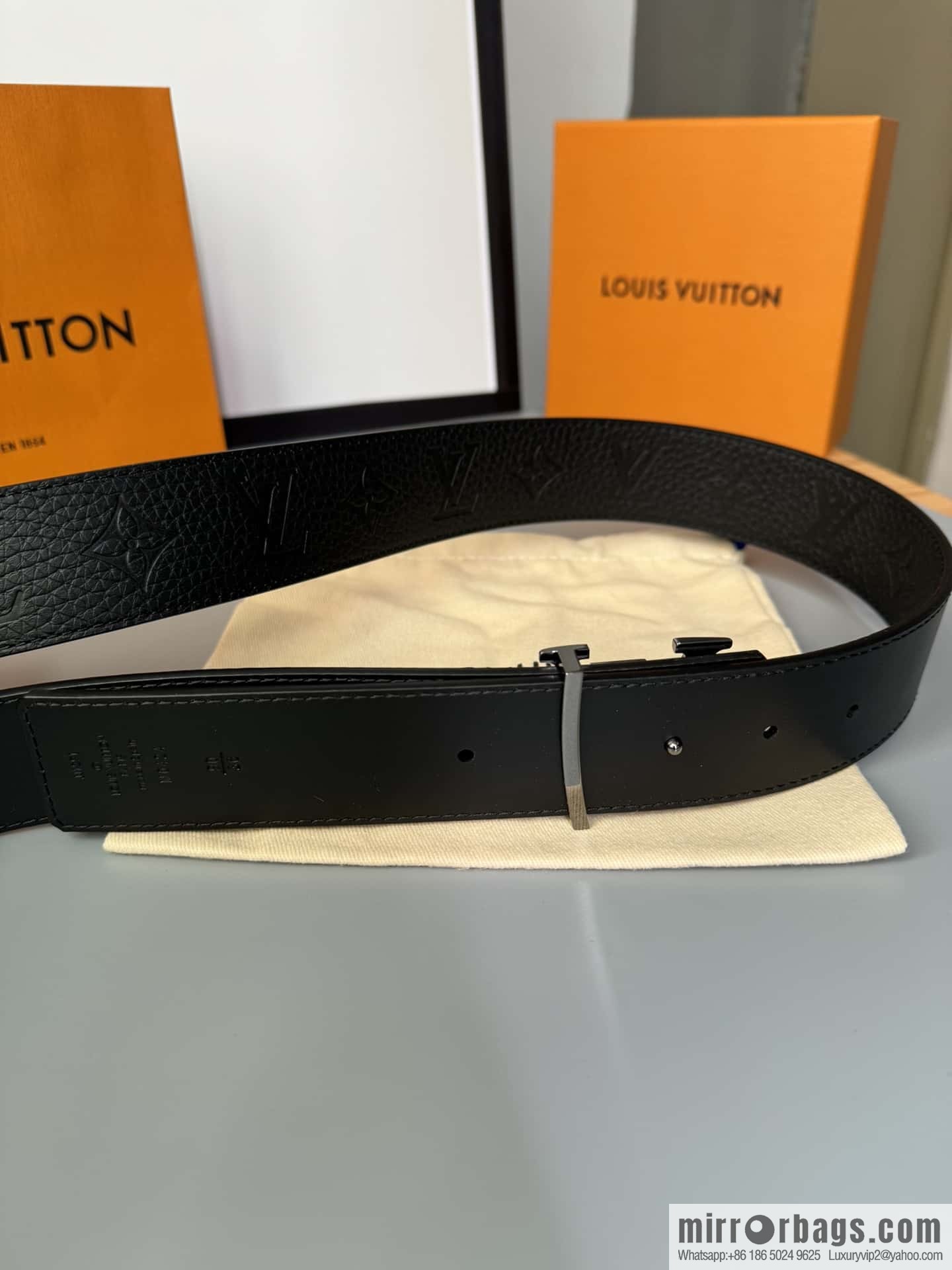 LV/Louis Vuitton Shape MNG Climbing Double Sided Belt 40mm