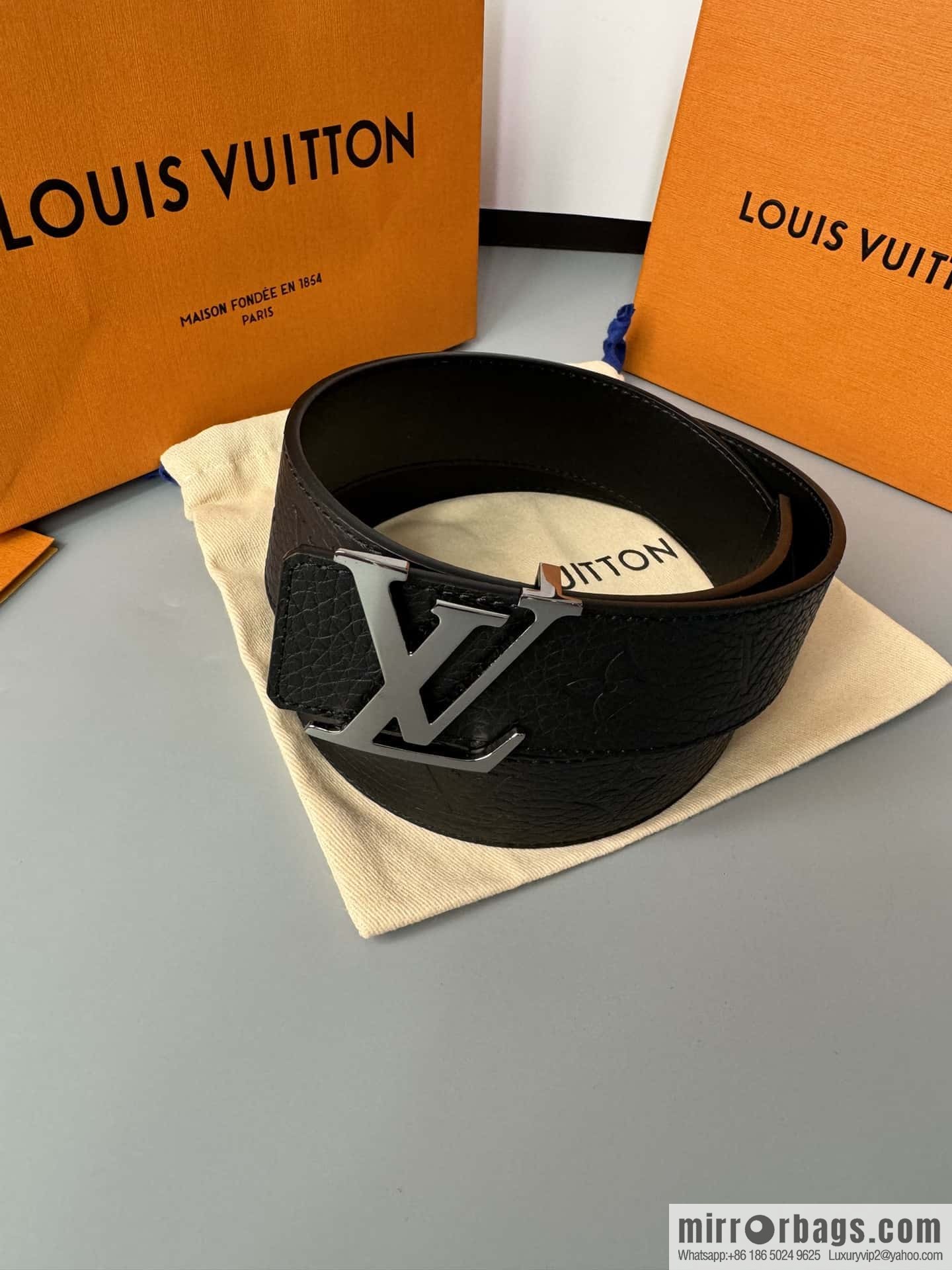 LV/Louis Vuitton Shape MNG Climbing Double Sided Belt 40mm